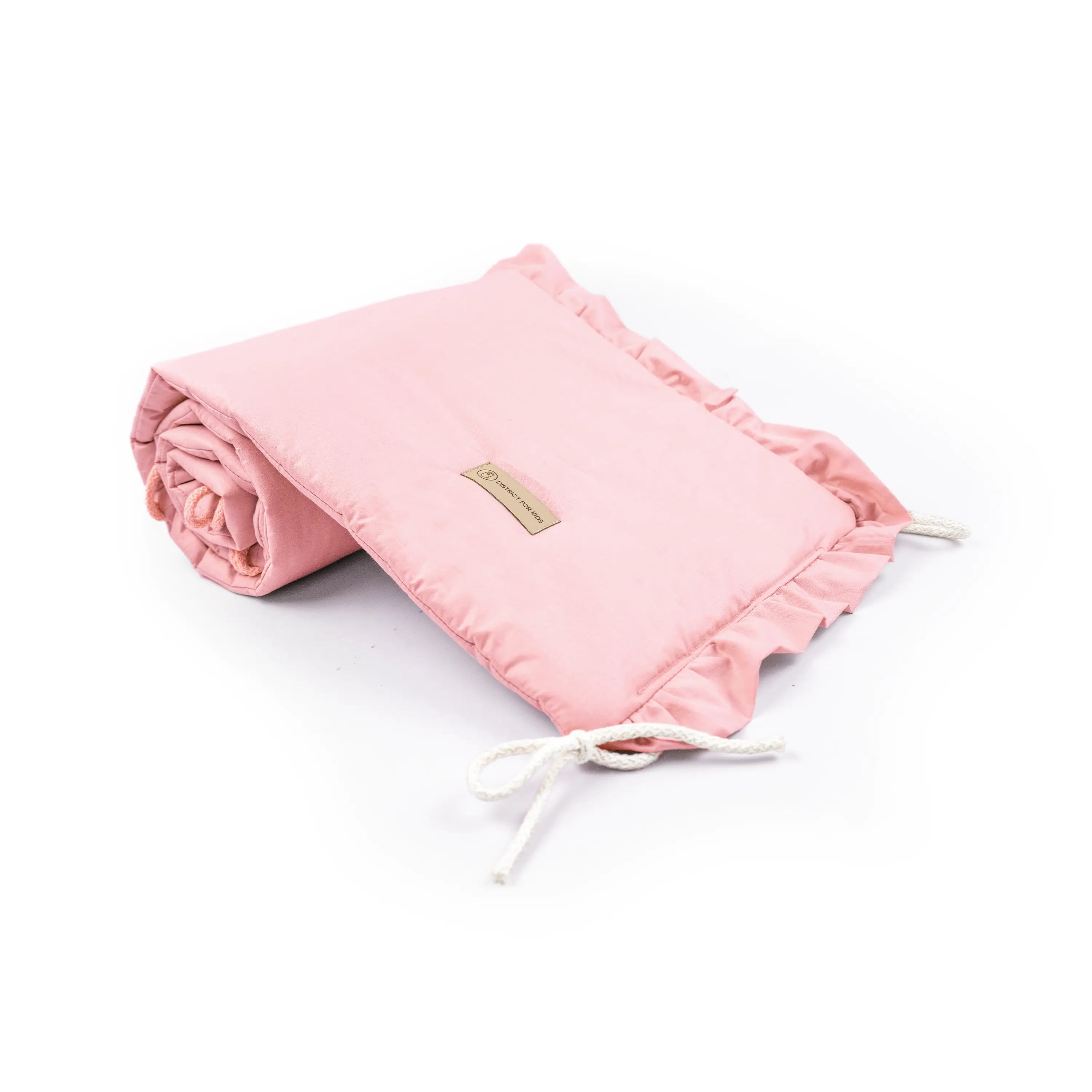 Bettumrandung Rüschen für Baby- und Beistellbetten – Hochwertig & Oeko-Tex zertifiziert Rosa / 150 cm Bettumrandung