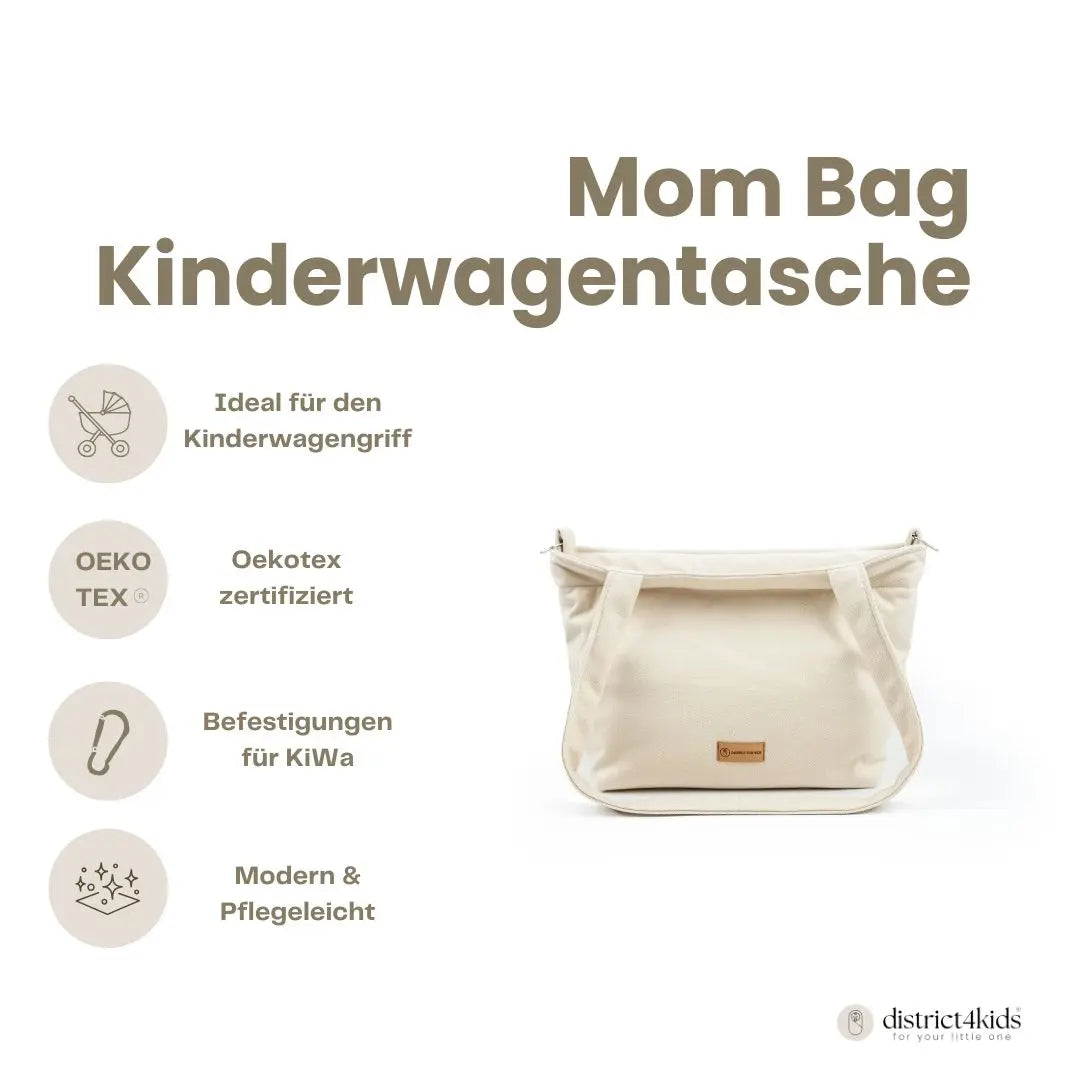 Wickeltasche Kaschmir | edle Mom bag für den Kinderwagen District for Kids