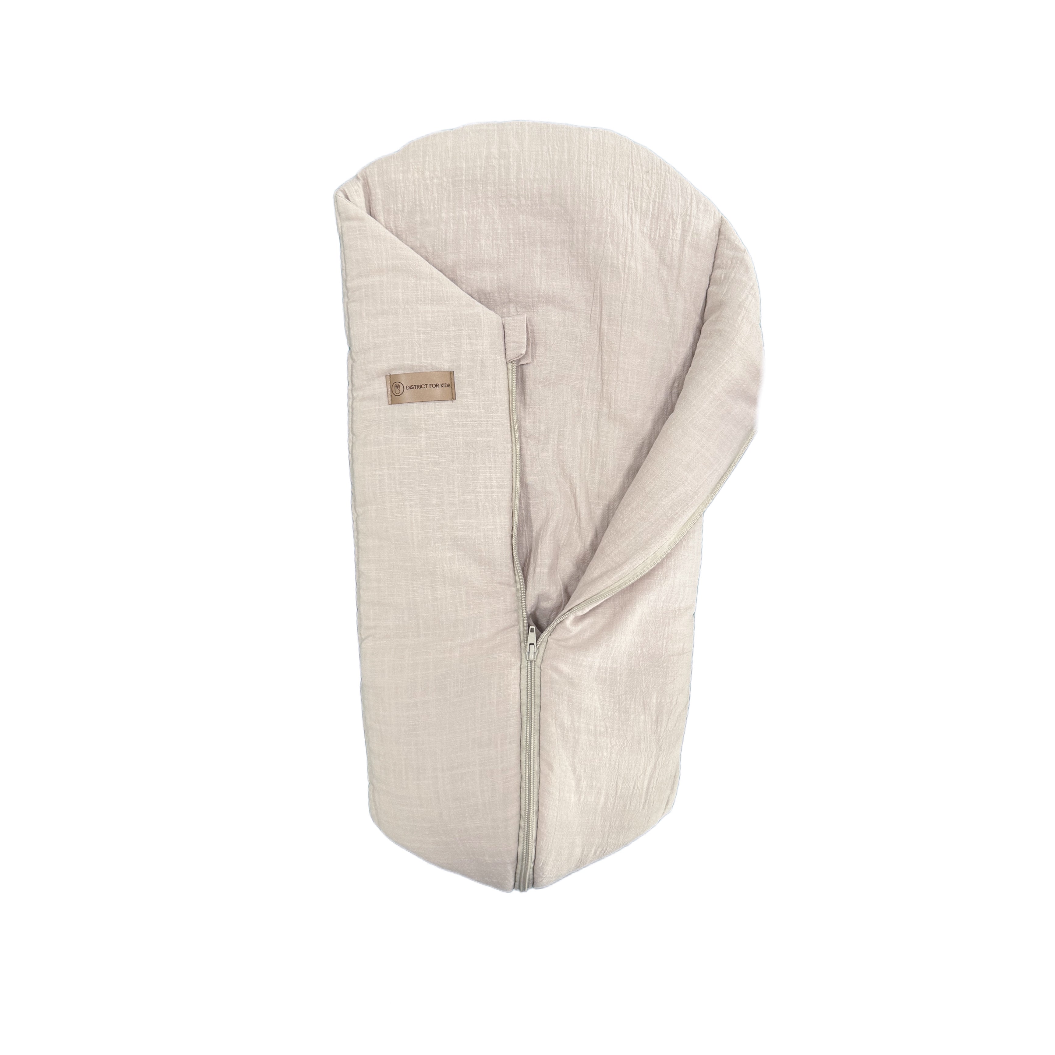 Pucksack Baumwolle Leinen 2.5 TOG-Babyschlafsack-District for Kids-80 cm-Beige-District for Kids