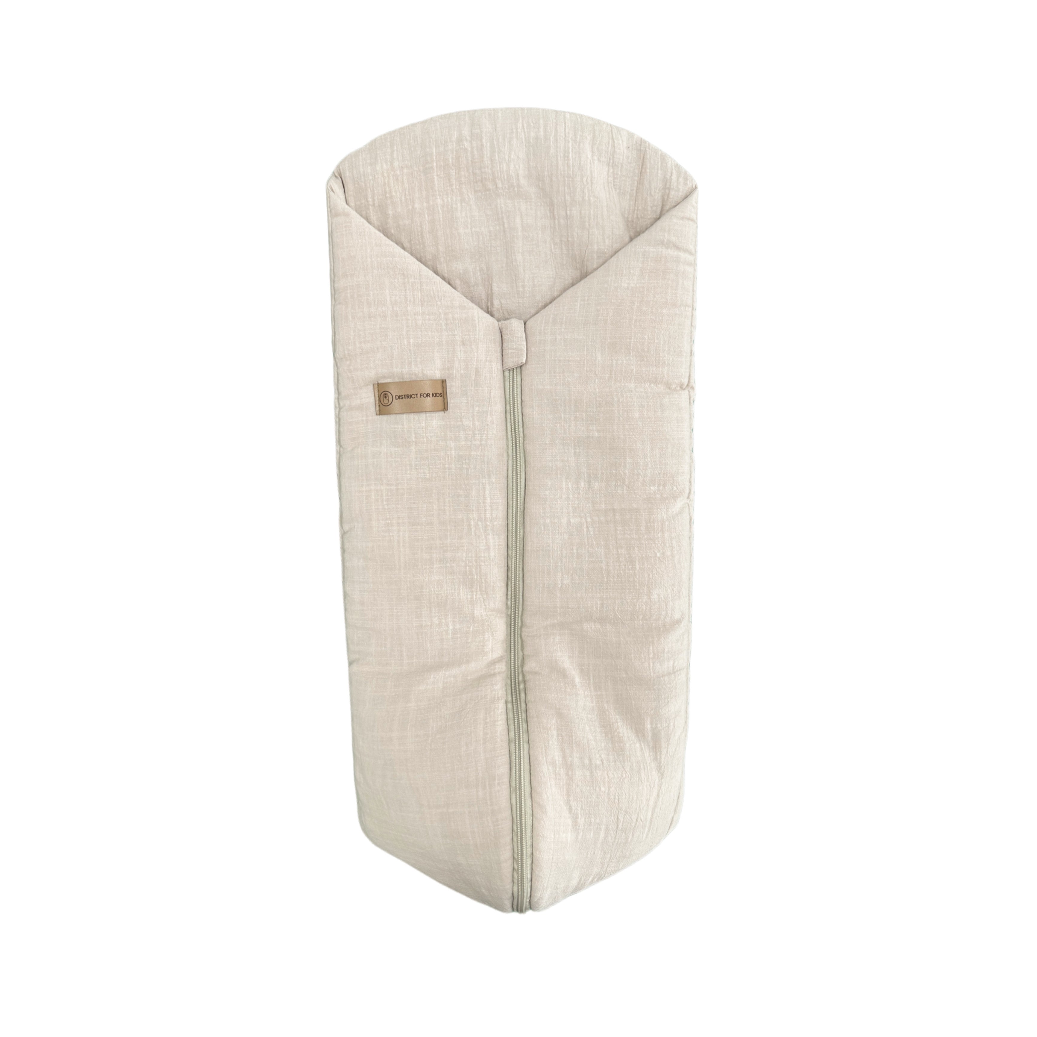 Pucksack Baumwolle Leinen 2.5 TOG-Babyschlafsack-District for Kids-80 cm-Beige-District for Kids