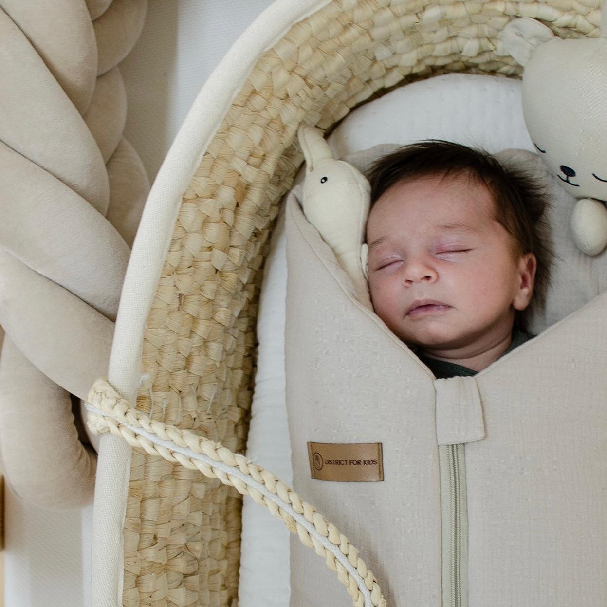 Pucksack Musselin 2.5 TOG-Babyschlafsack-District for Kids-Beige-80 cm-2.5 TOG-District for Kids