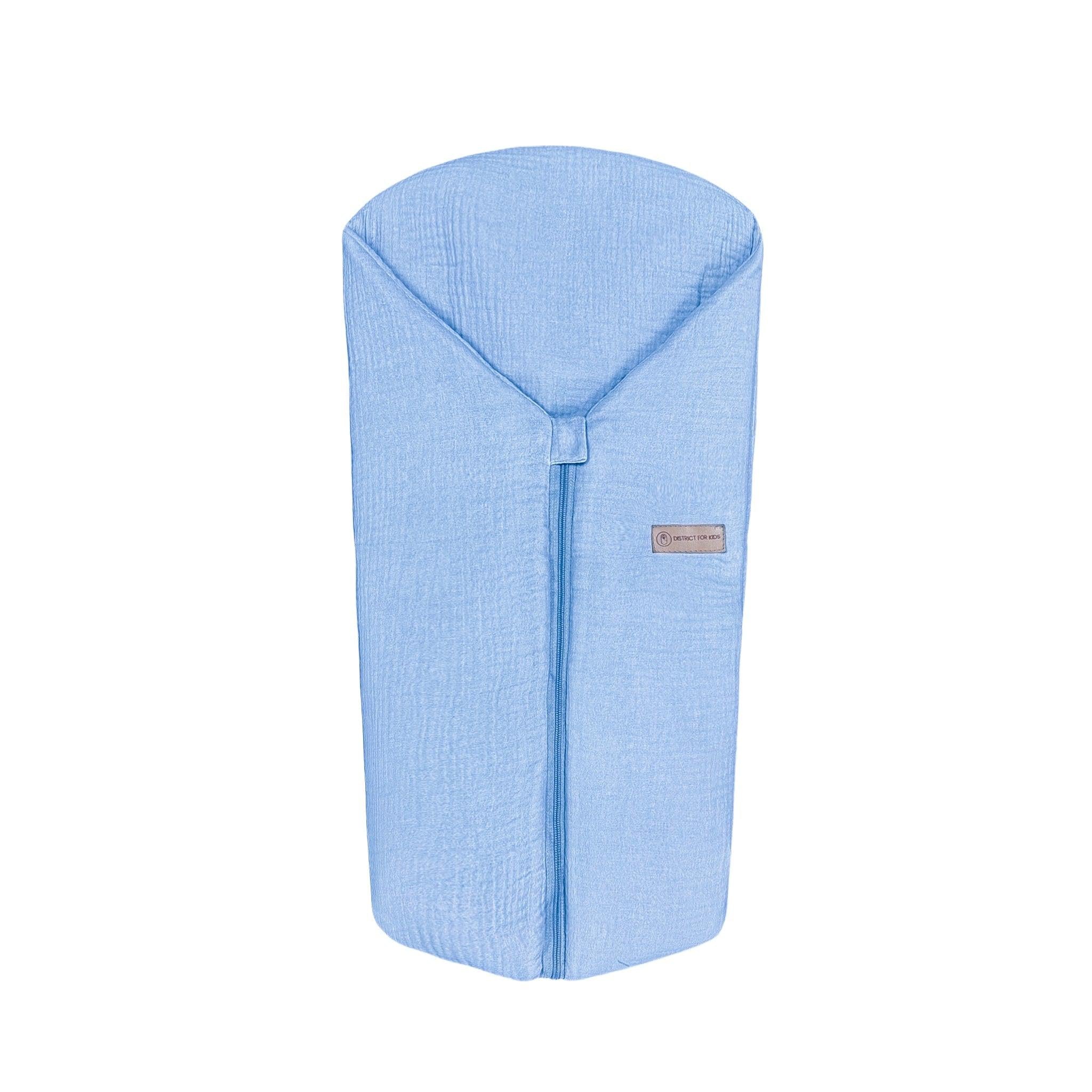 Pucksack Musselin 2.5 TOG-Babyschlafsack-District for Kids-Blau-80 cm-2.5 TOG-District for Kids