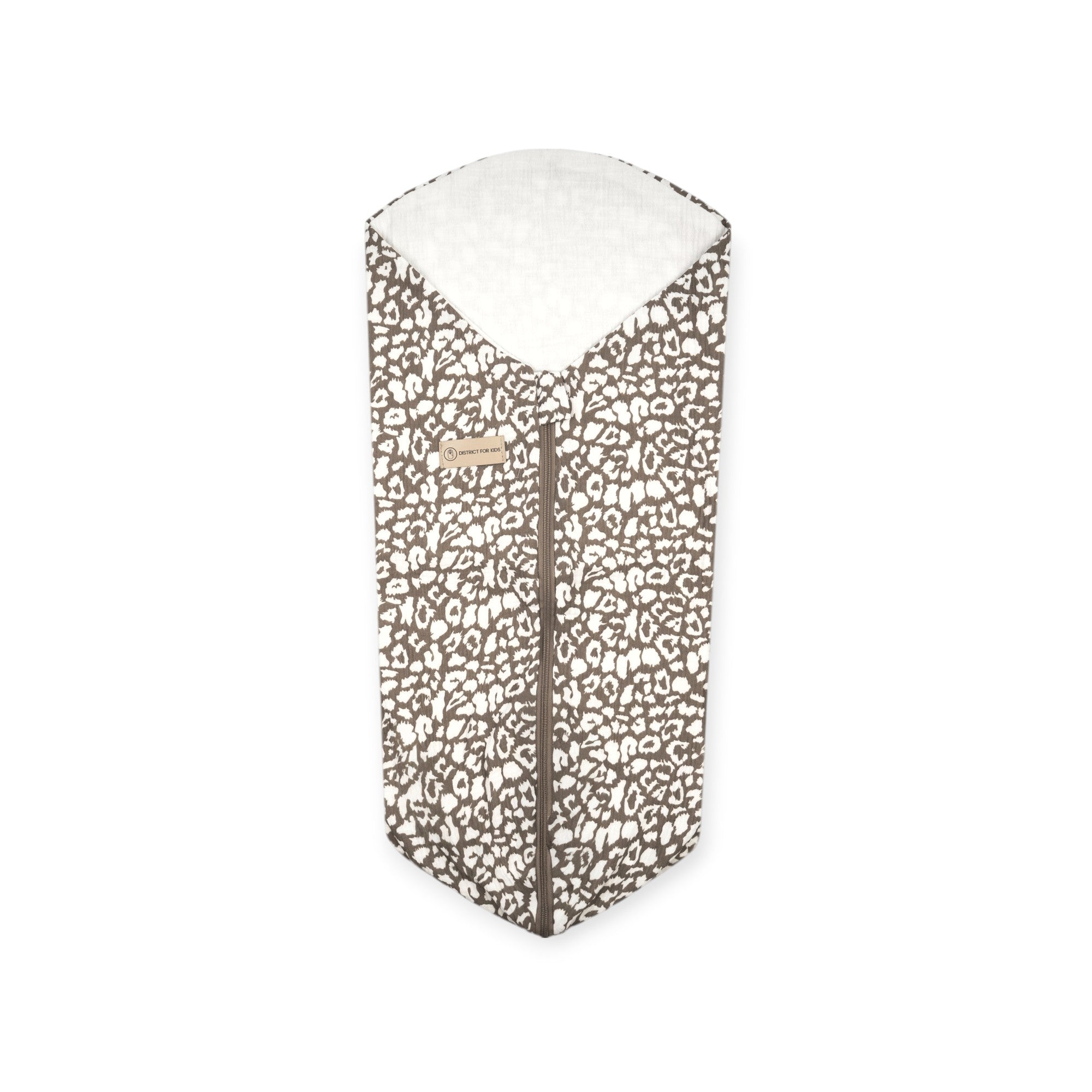 Pucksack Musselin Leopard mitwachsend - Ganzjahres Babyschlafsack - Pucksack