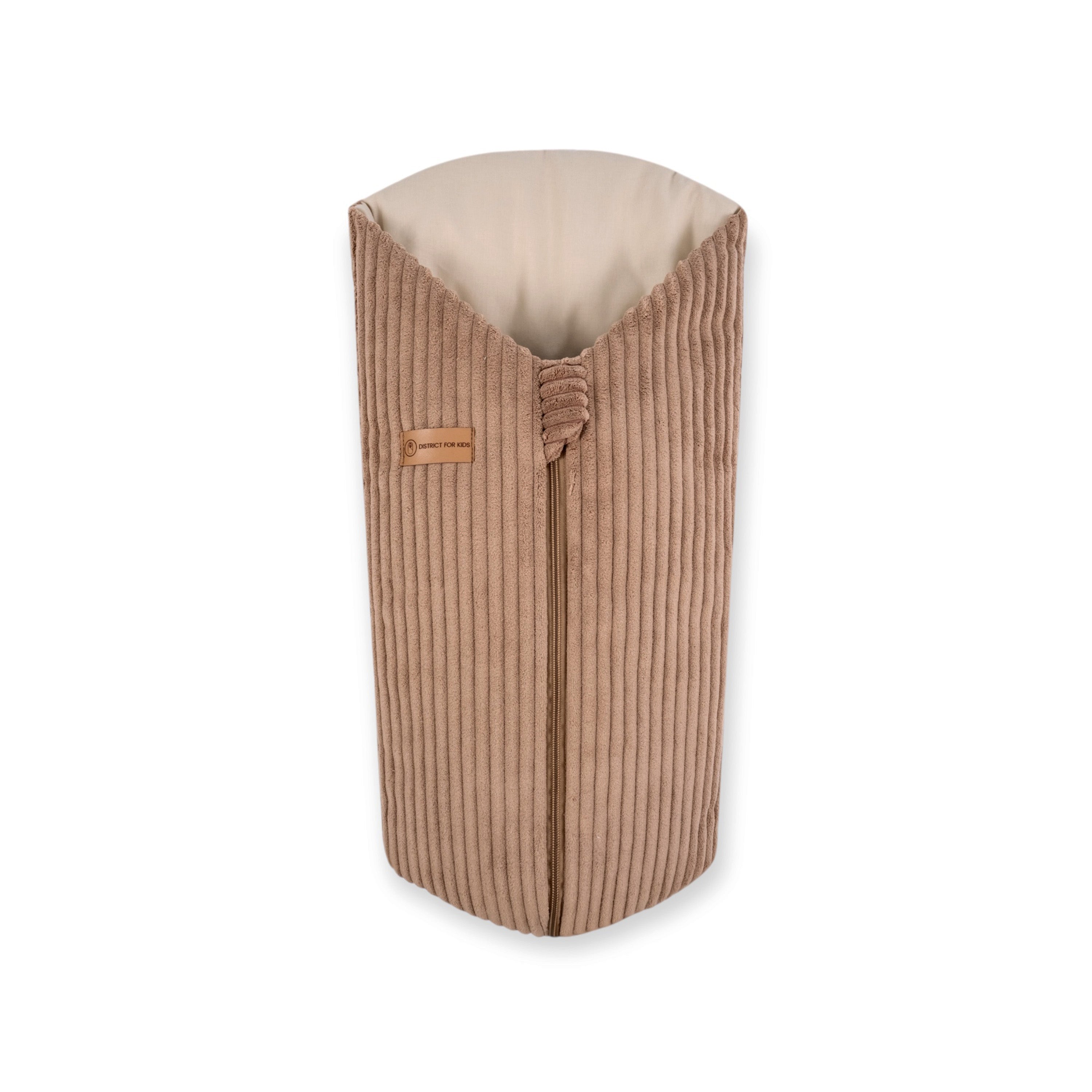 Pucksack Cord mitwachsend - Wärmender Ganzjahres Babyschlafsack - Braun / 80 cm / 2.5 TOG - Pucksack