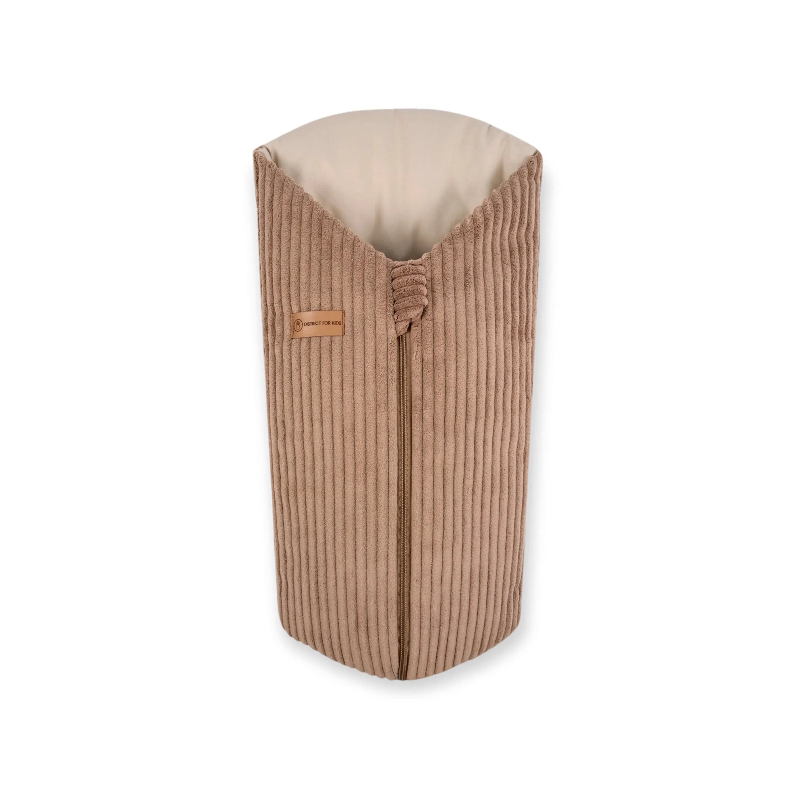 Pucksack Cord mitwachsend - Wärmender Ganzjahres Babyschlafsack - Braun / 80 cm / 2.5 TOG - Pucksack