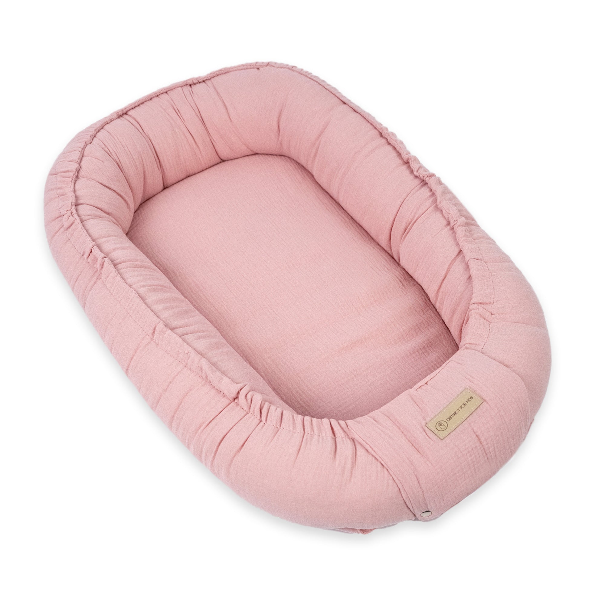 Babynestchen Musselin – Weicher mitwachsender Baby Kokon - Rosa - Babynestchen