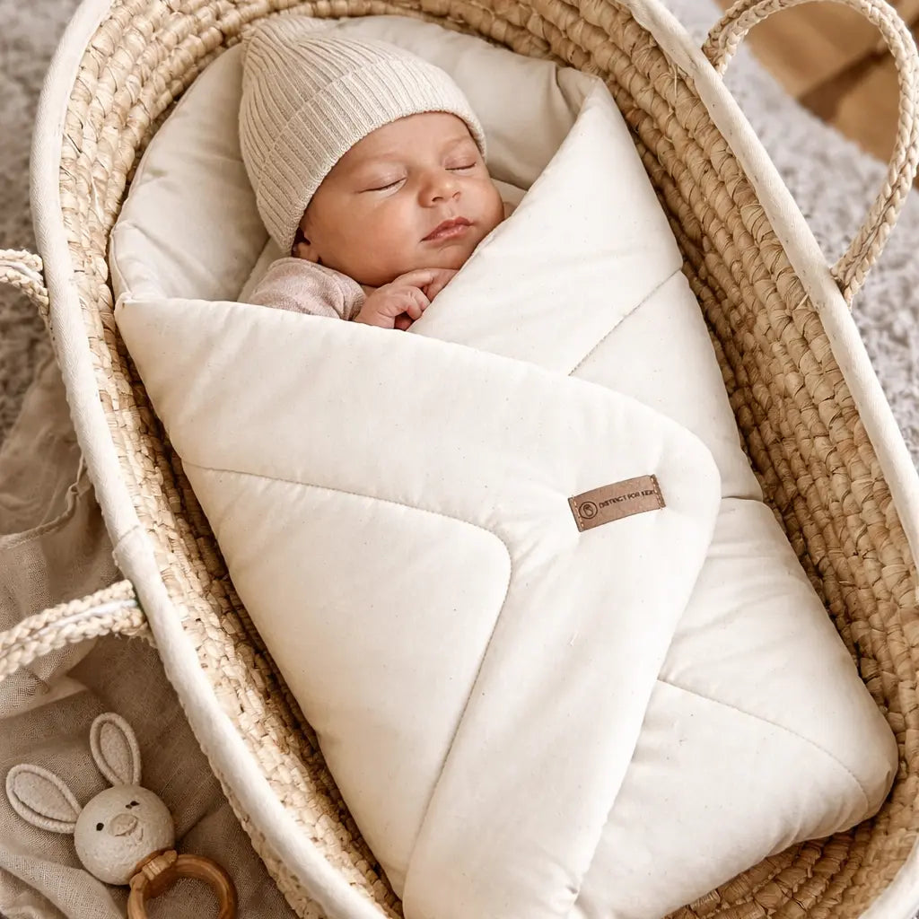 Babyhörnchen aus 100% Bio Baumwolle – Nachhaltige & kuschelige Einschlagdecke District for Kids