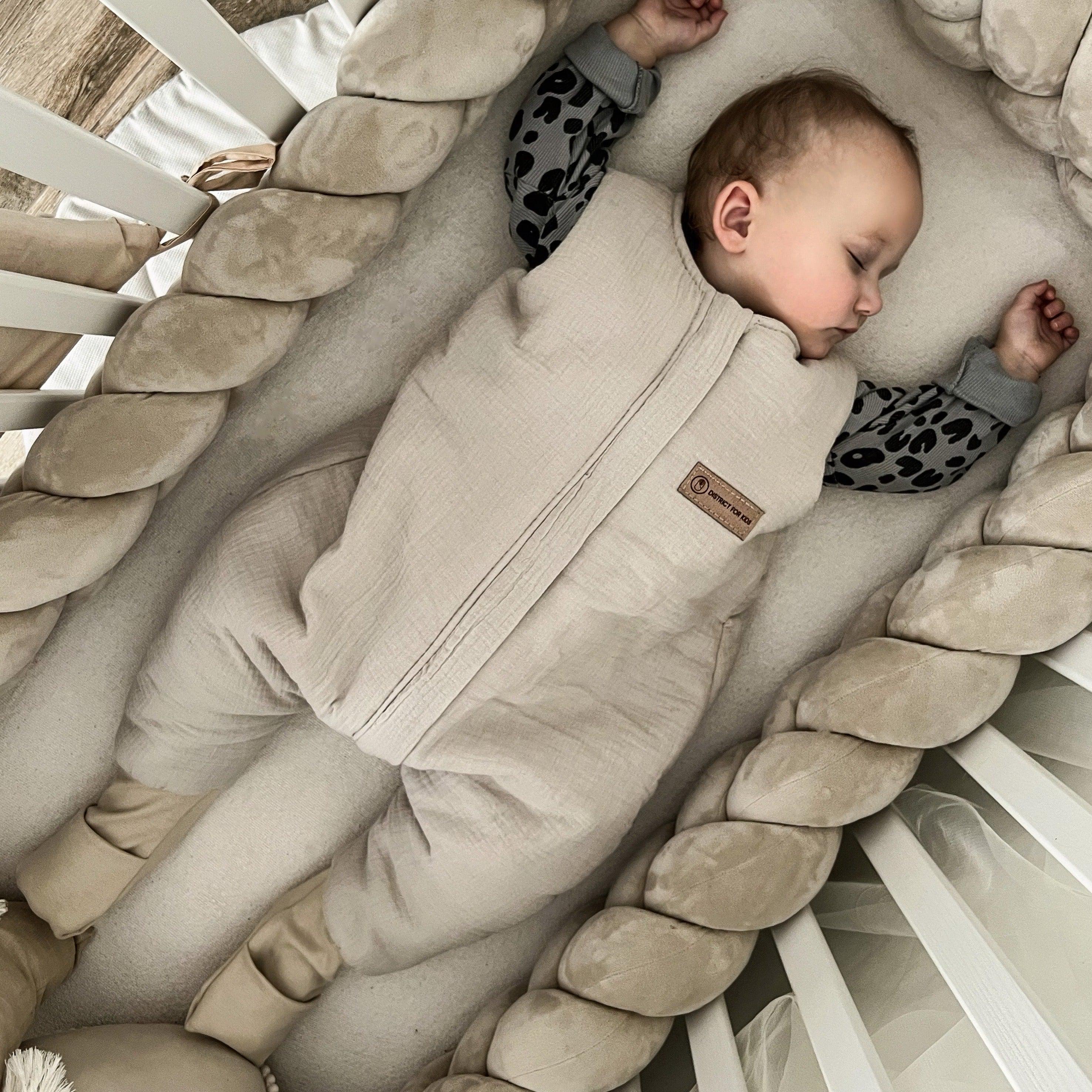 Schlafsack mit Füßen Musselin | 1.0 TOG-Babyschlafsack-District for Kids-Beige-70 cm-1.0 TOG-District for Kids