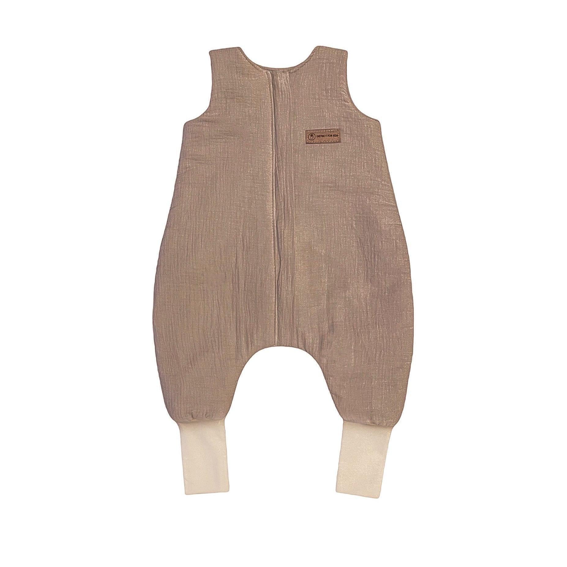 Schlafsack mit Füßen Musselin | 1.0 TOG-Babyschlafsack-District for Kids-Braun-70 cm-1.0 TOG-District for Kids