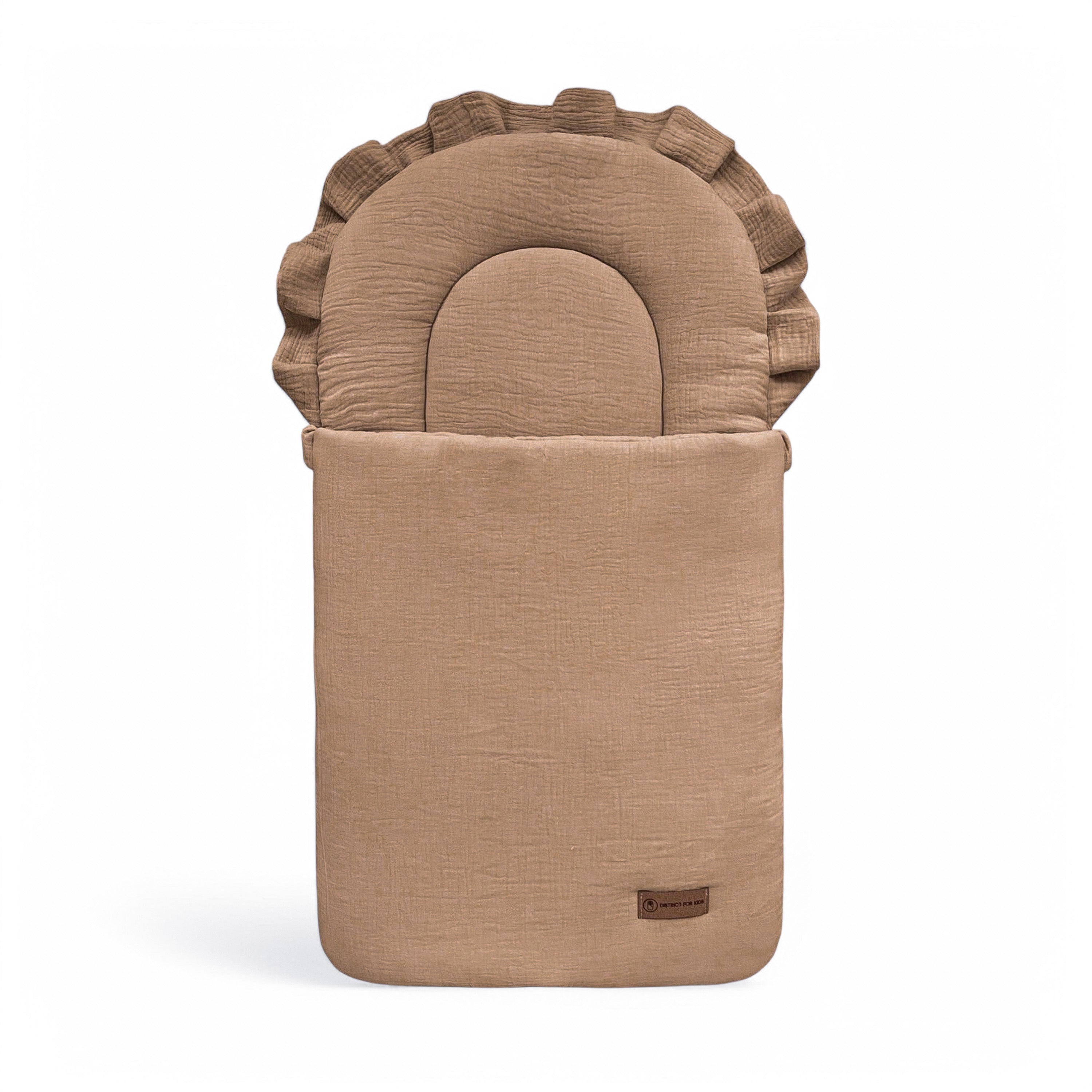 Babyschlafsack Dreamy Musselin – Atmungsaktiver Ganzjahresschlafsack - Braun / 75 cm / 2.5 Wert - Babyschlafsack