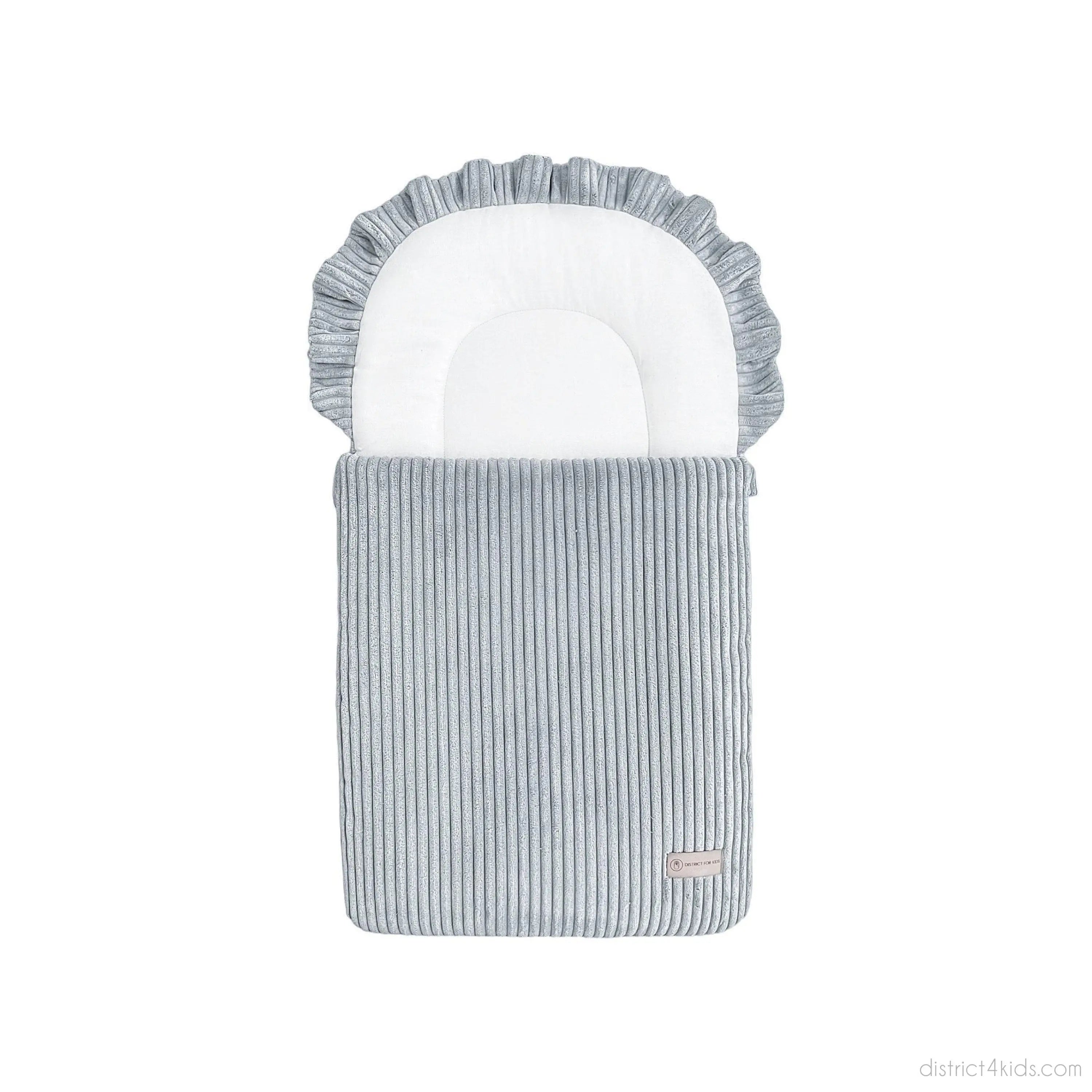 Babyschlafsack Dreamy Cord – Kuscheliger Ganzjahresschlafsack - Grau / 75 cm / 2.5 Wert - Babyschlafsack