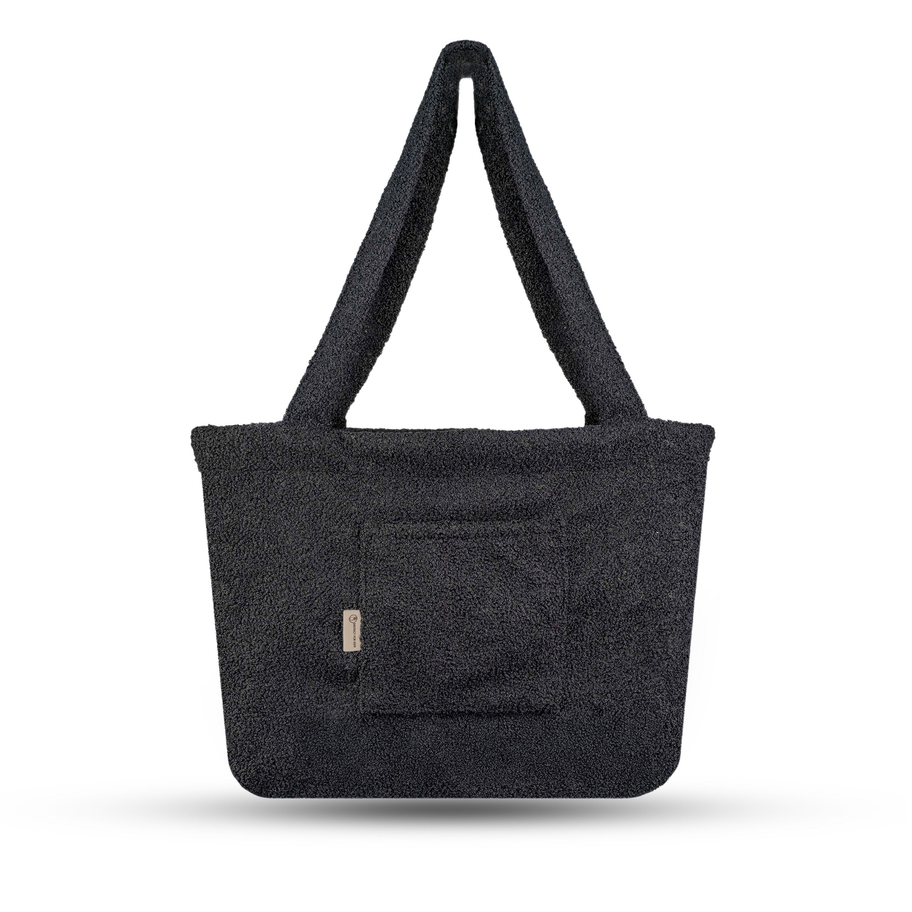 Shopper Mom Bag Boucle Teddystoff- Ideal für den Alltag Kinderwagen Cross Shoulder - Wickeltasche