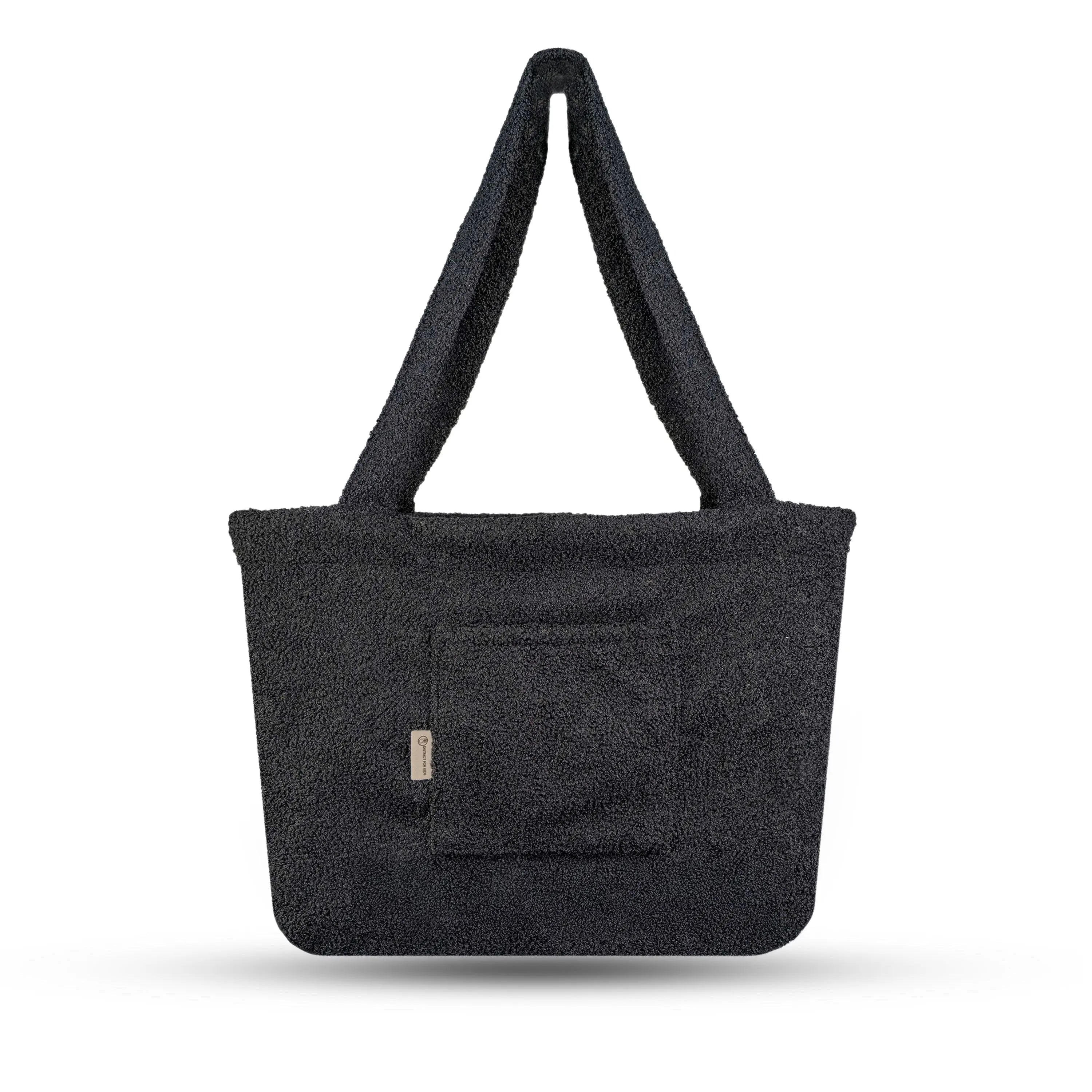 Shopper Mom Bag Boucle Teddystoff- Ideal für den Alltag Kinderwagen Cross Shoulder - Wickeltasche