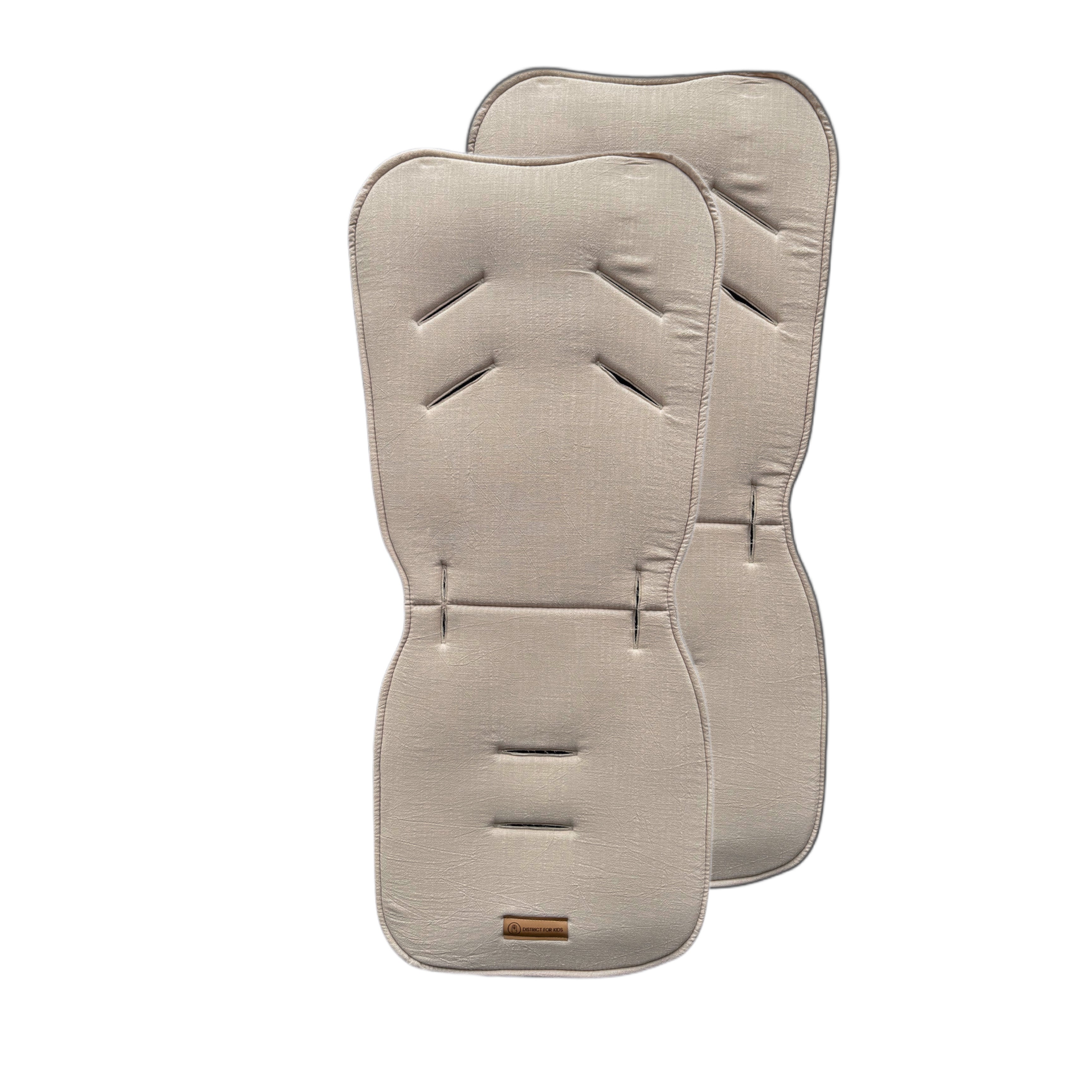 Sitzauflage Leinen Universal für den Kinderwagen-Einschlagdecke Autoschale-District for Kids-Beige-District for Kids