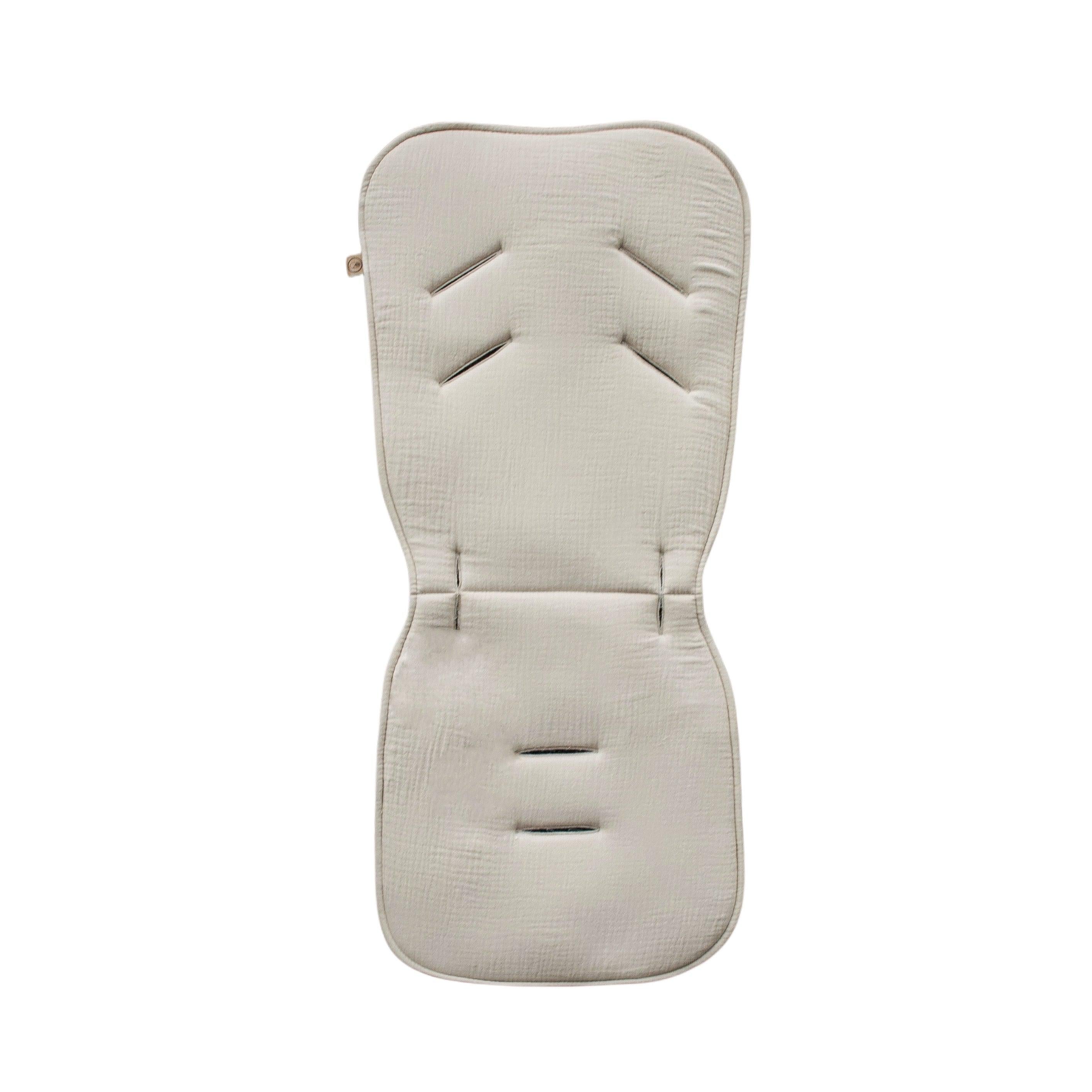 Sitzauflage Universal für den Kinderwagen Musselin - Baumwolle-Einschlagdecke Autoschale-District for Kids-Beige-District for Kids