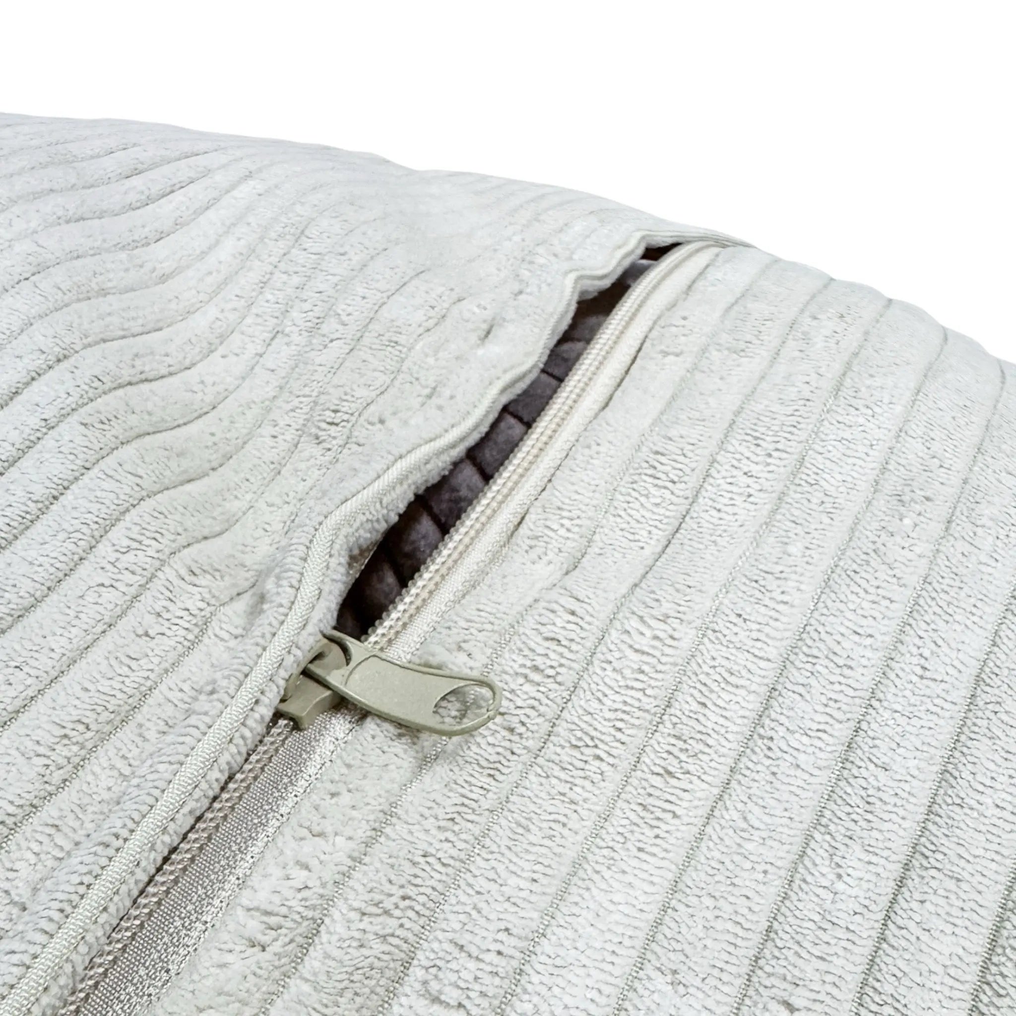 Sitzsack Cord zur Aufbewahrung von Stofftieren | Hide and Seat by Kisu-Sitzsack-District for Kids-Creme-District for Kids