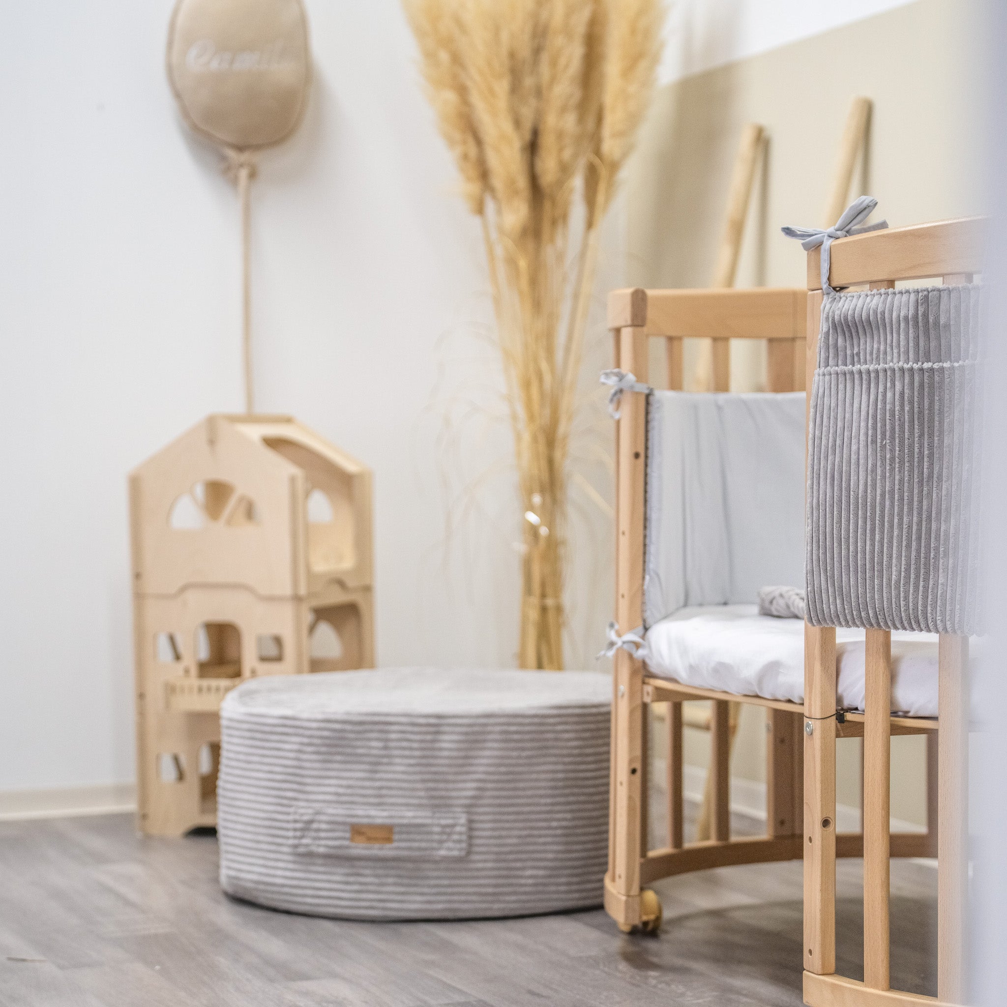 Sitzsack Cord zur Aufbewahrung von Stofftieren | Hide and Seat by Kisu-Sitzsack-District for Kids-Creme-District for Kids