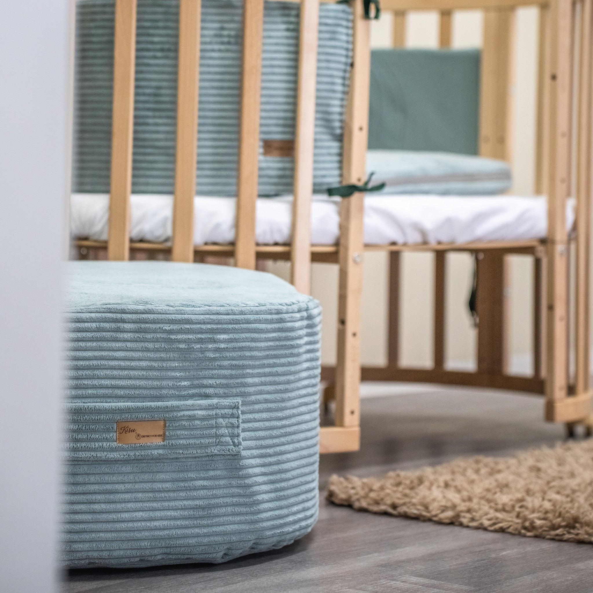 Sitzsack Cord zur Aufbewahrung von Stofftieren | Hide and Seat by Kisu-Sitzsack-District for Kids-Creme-District for Kids