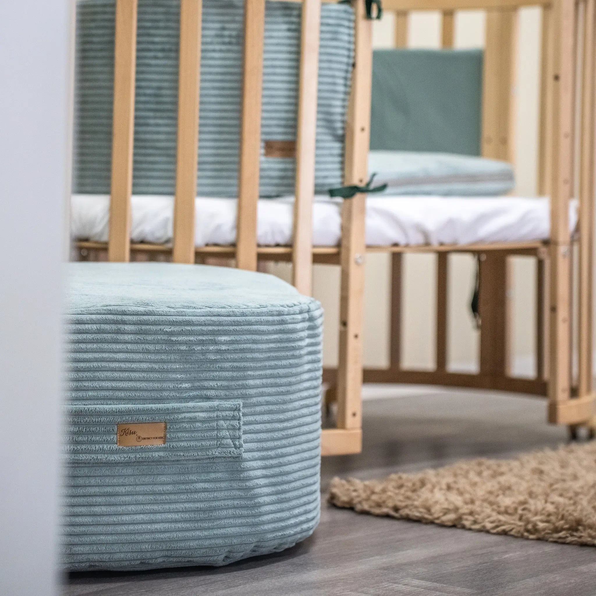 Sitzsack Cord zur Aufbewahrung von Stofftieren | Hide and Seat by Kisu-Sitzsack-District for Kids-Creme-District for Kids