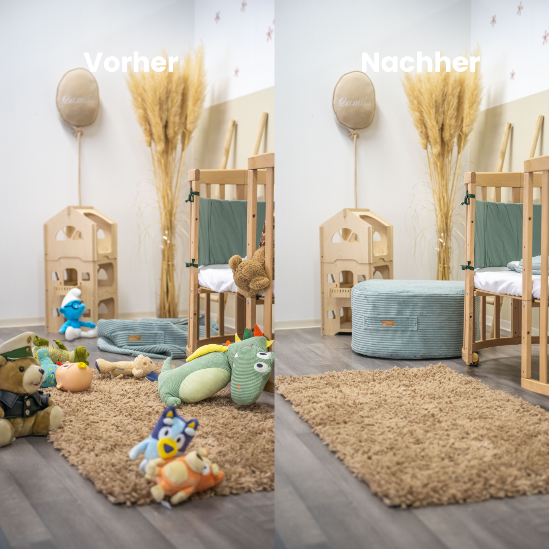 Sitzsack Cord zur Aufbewahrung von Stofftieren | Hide and Seat by Kisu-Sitzsack-District for Kids-Creme-District for Kids