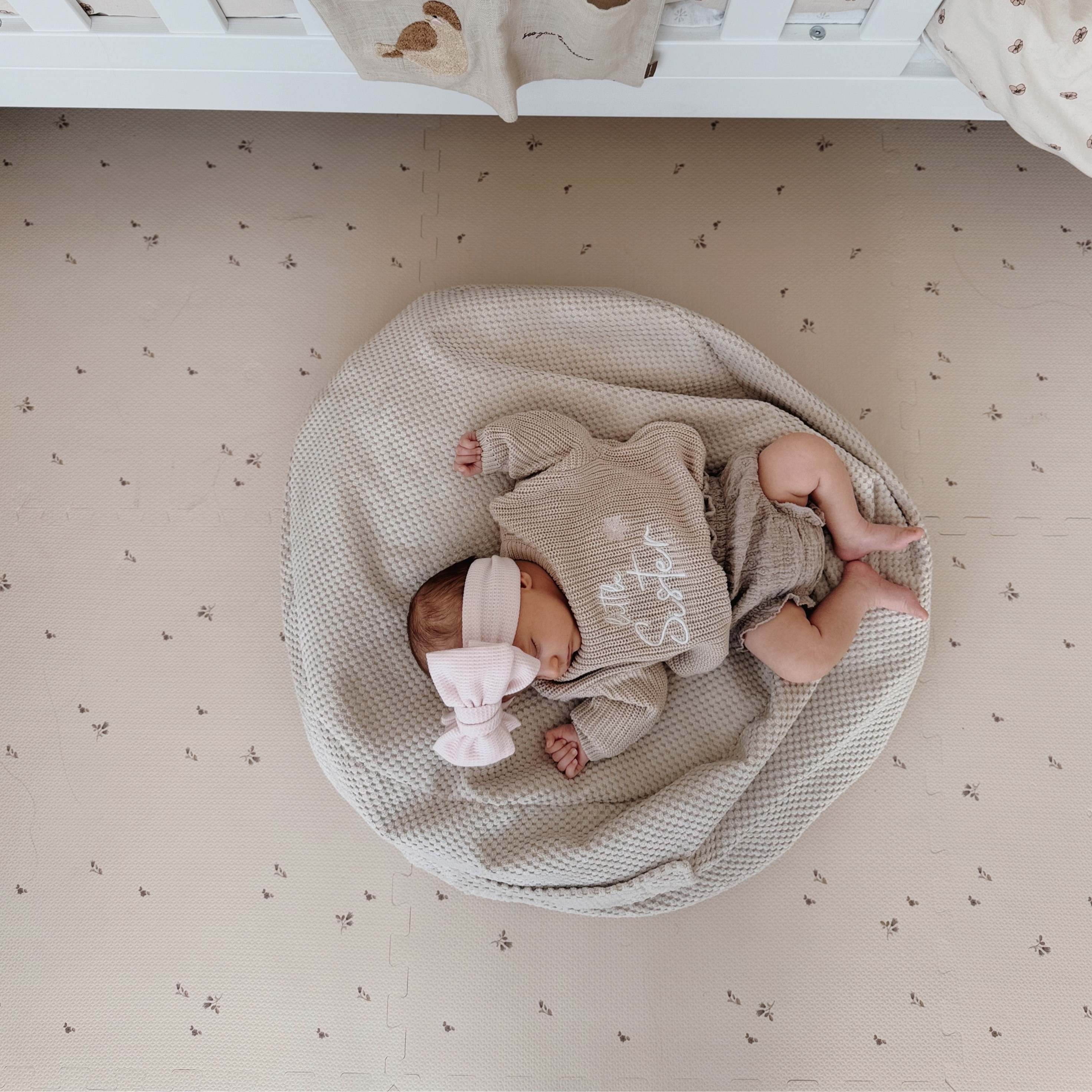 Sitzsack Waffelpique Premium zur Aufbewahrung von Stofftieren | Hide and Seat by Kisu-Sitzsack-District for Kids-Beige-District for Kids