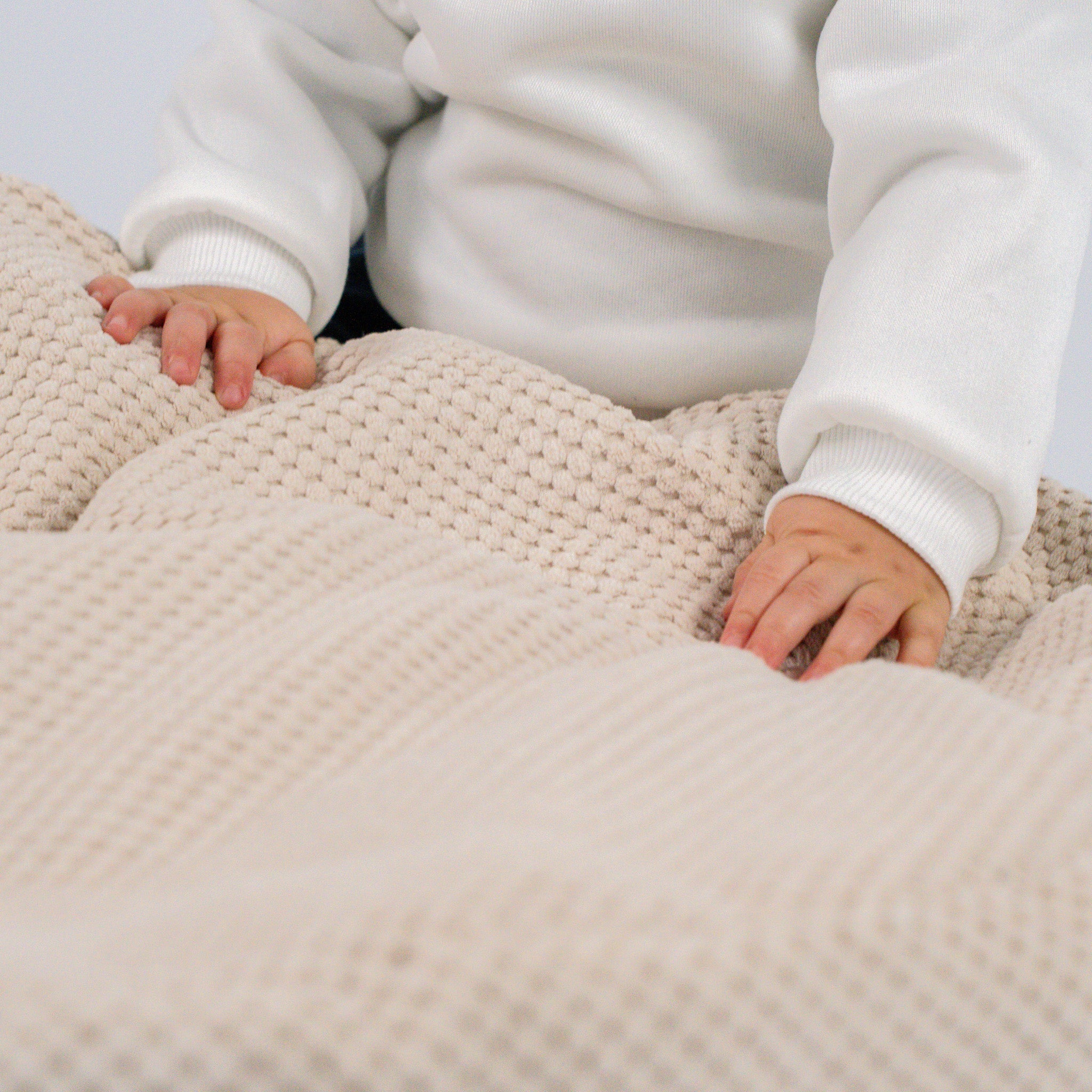 Sitzsack Waffelpique Premium zur Aufbewahrung von Stofftieren | Hide and Seat by Kisu-Sitzsack-District for Kids-Beige-District for Kids