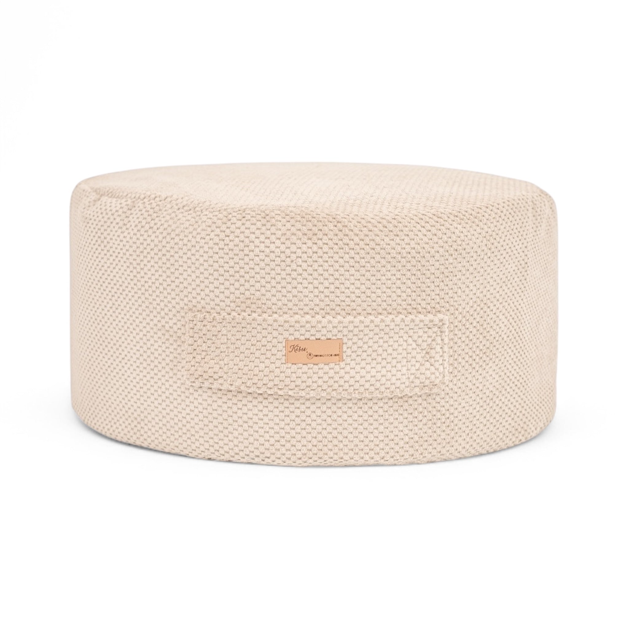 Sitzsack Waffelpique Premium zur Aufbewahrung von Stofftieren | Hide and Seat by Kisu-Sitzsack-District for Kids-Creme-District for Kids