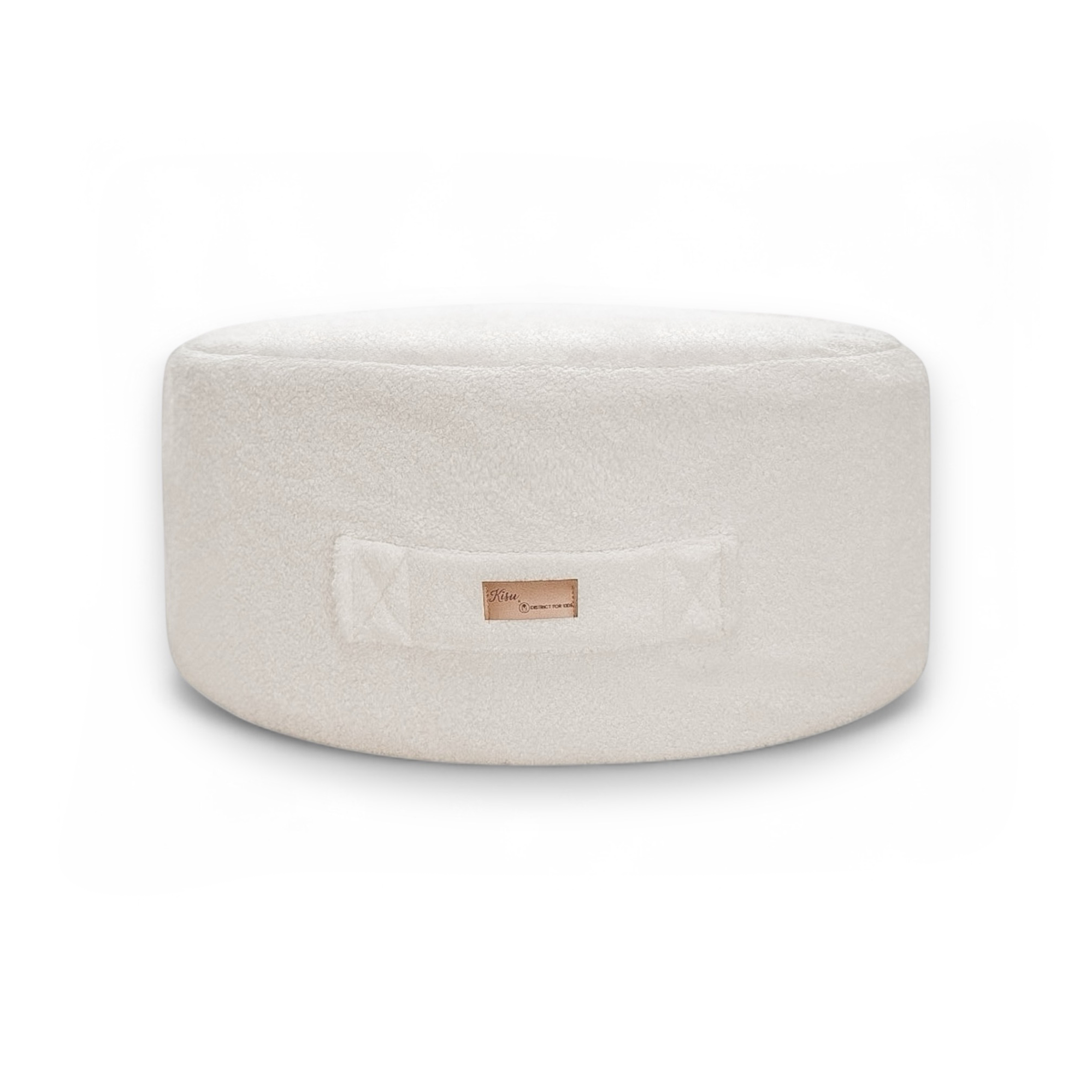 Sitzsack Boucle Teddy mit Stauraum | Hide and Seat by Kisu - Creme - Sitzsack