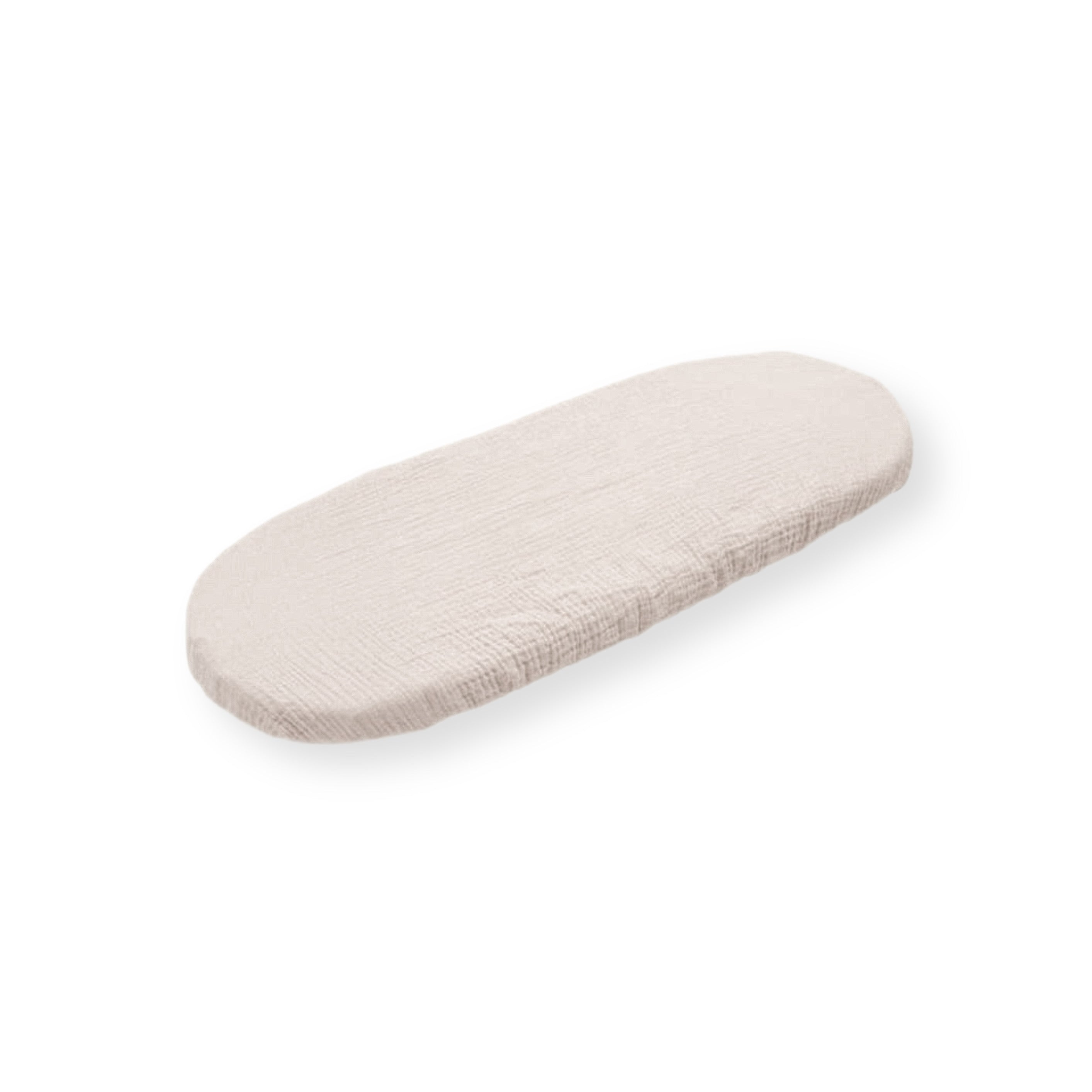 Spannbetttuch Musselin für Moseskorb, Babywanne oder Wiege-Bettlaken-District for Kids-Beige-40x80 cm-District for Kids