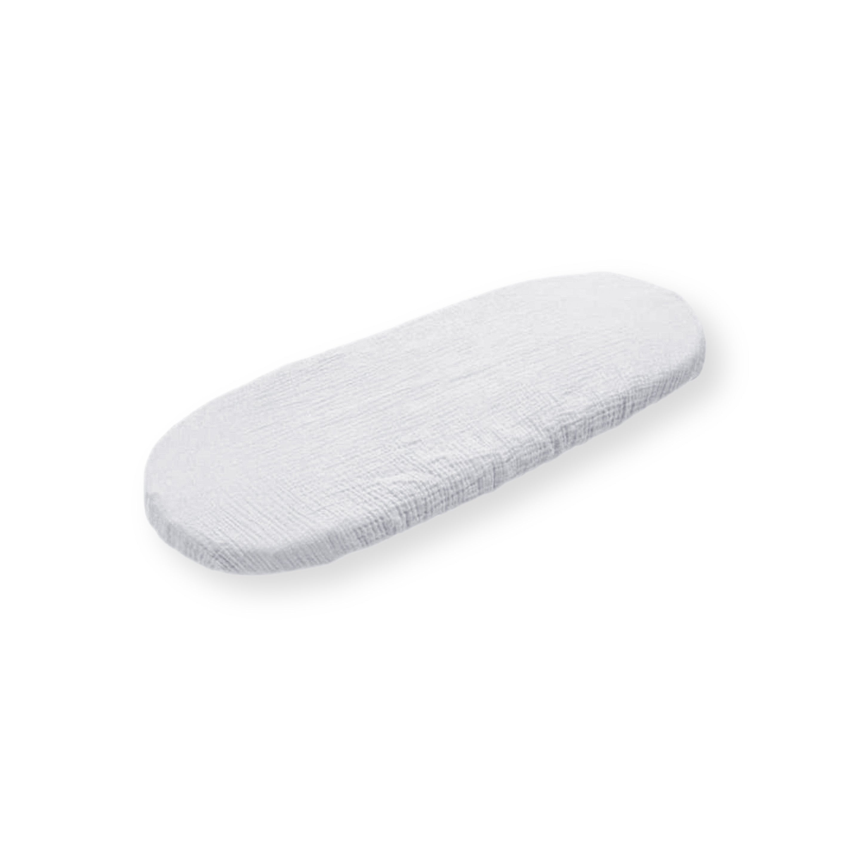 Spannbetttuch Musselin für Moseskorb, Babywanne oder Wiege-Bettlaken-District for Kids-Grau-40x80 cm-District for Kids