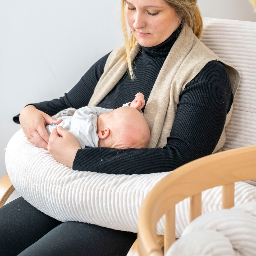 Stillkissen & Schwangerschaftskissen Musselin XXL - ergonomisch & vielseitig - Stillkissen