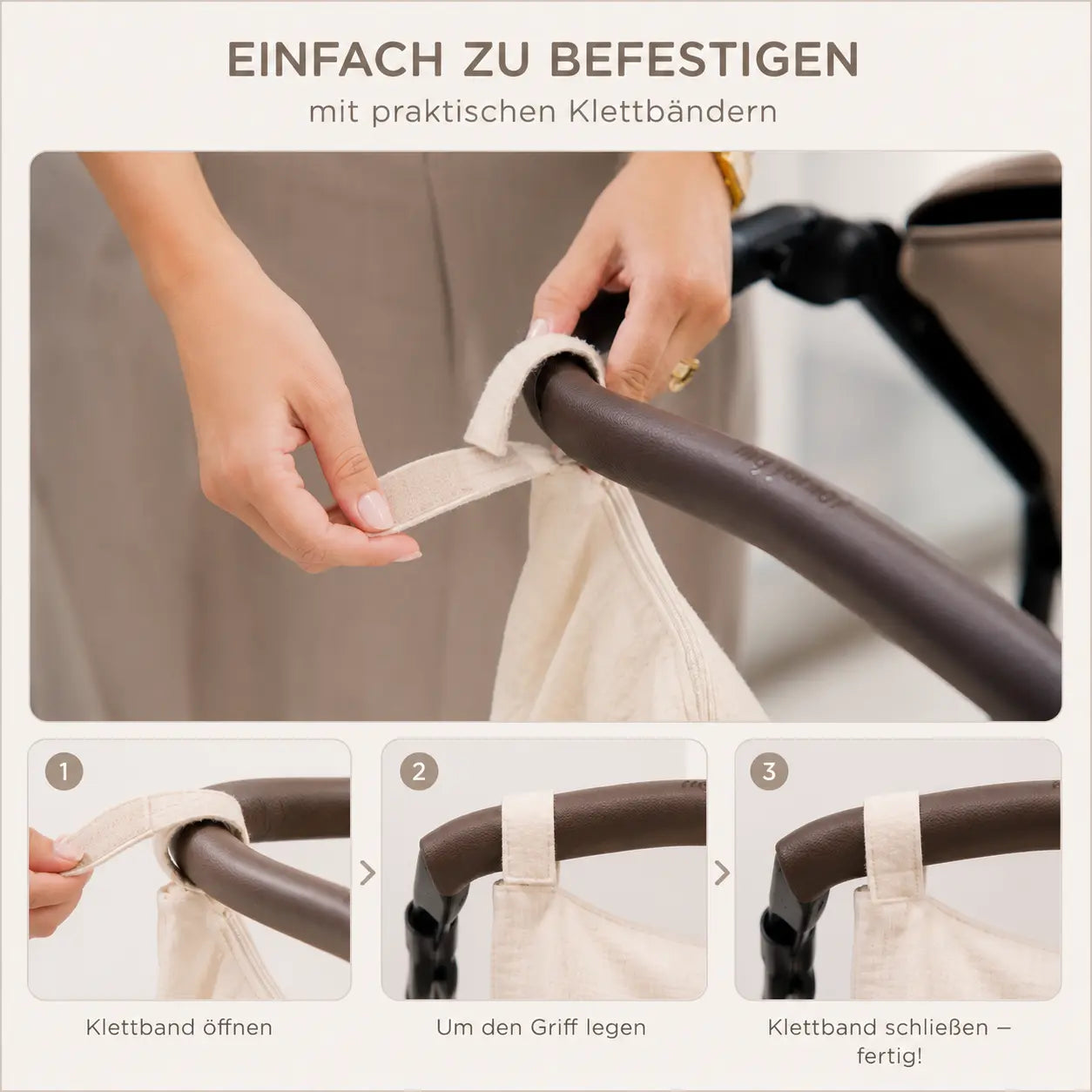 Kinderwagentasche Musselin – Organizer Kinderwagen District for Kids
