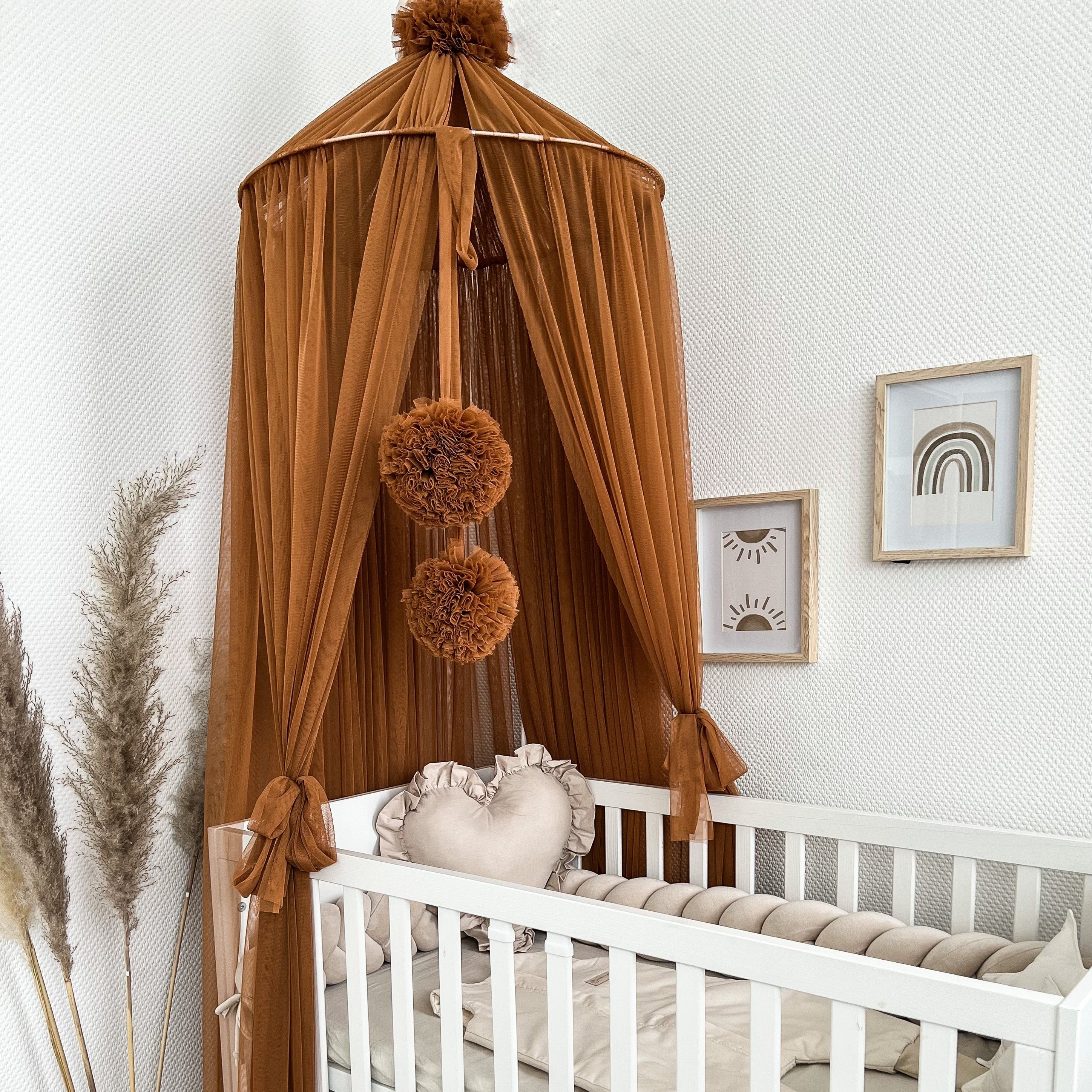 Tüll Baldachin – Traumhafte Deko für Baby- & Kinderzimmer-Baldachine & Betthimmel-District for Kids-Beige-District for Kids