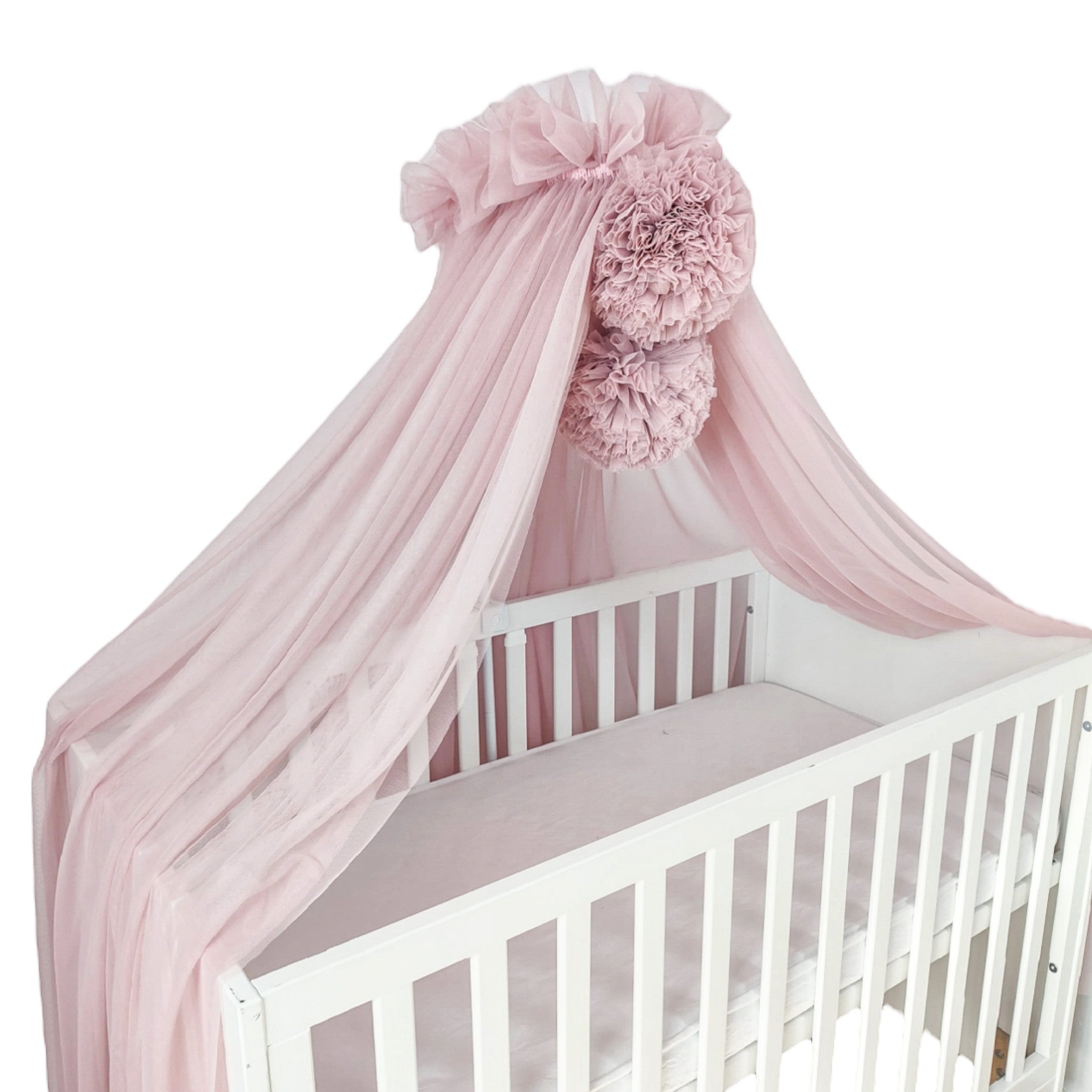 Tüll Betthimmel – Ein Traumhafter Hingucker für Baby- & Kinderzimmer-Baldachine & Betthimmel-District for Kids-Rosa-District for Kids