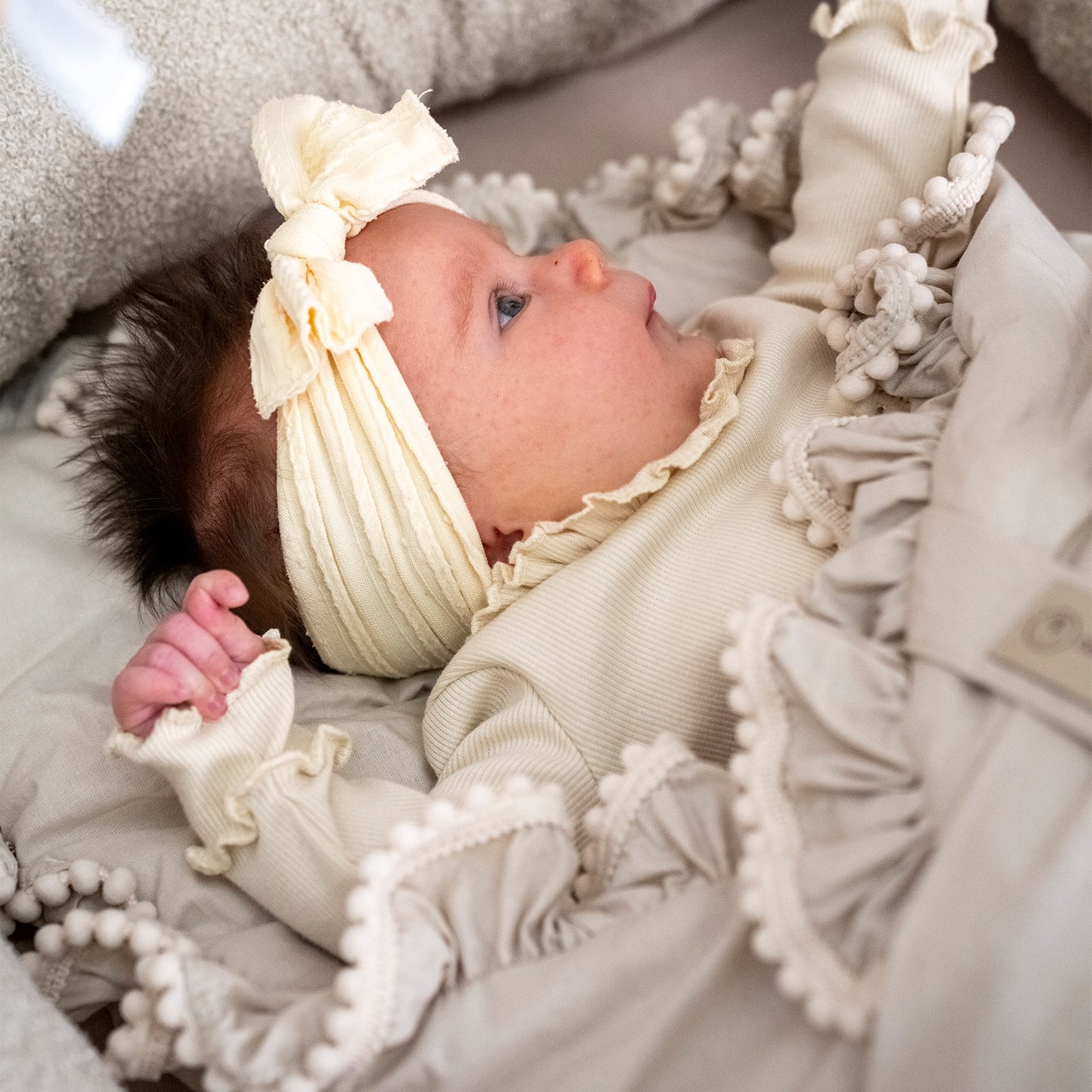 Babyhörnchen Boho für Babys – Puckdecke & Einschlagsdecke - Beige / 2.5 TOG - Einschlagdecke