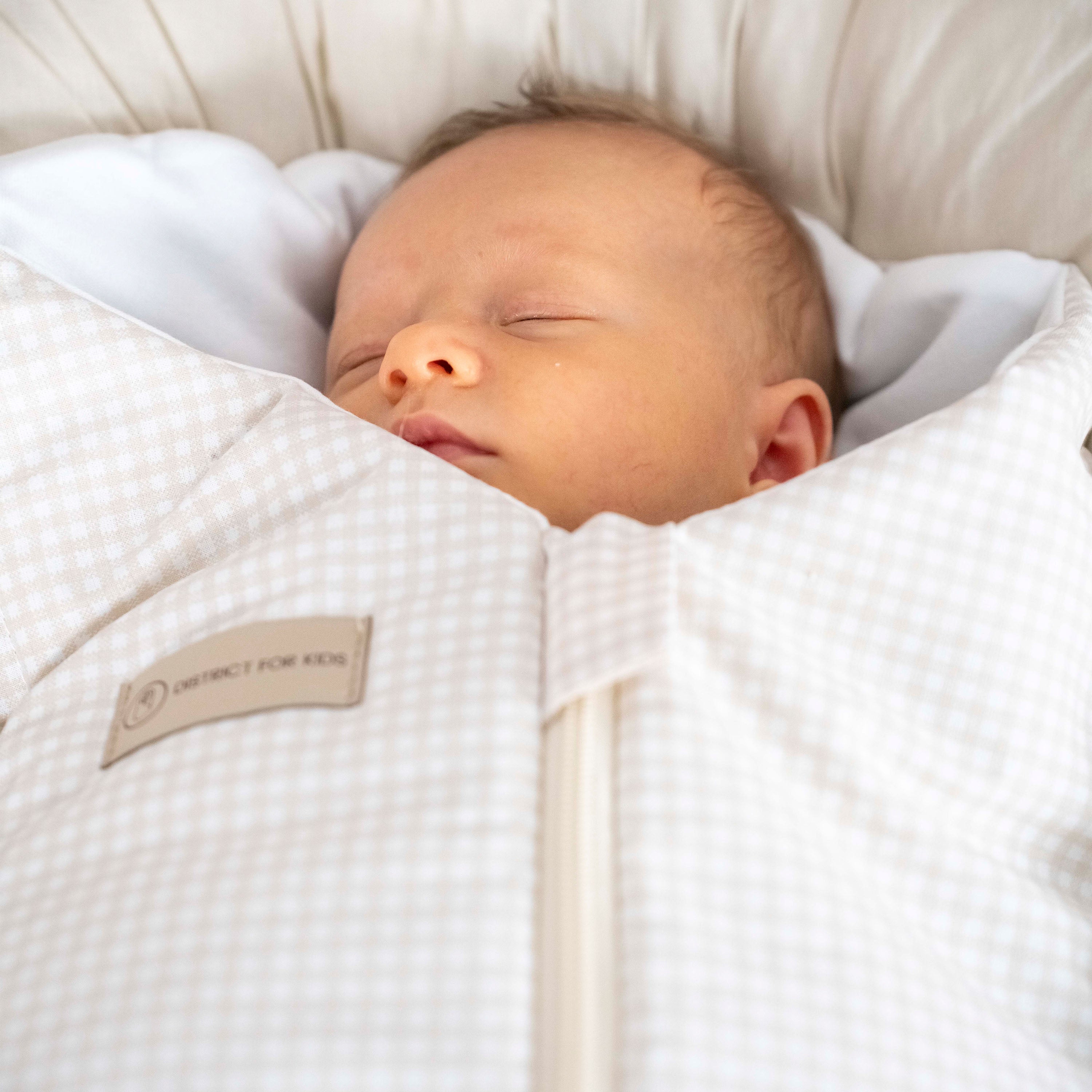 Pucksack Baumwolle kariert mitwachsend - Ganzjahresschlafsack & Einschlafhilfe - Pucksack