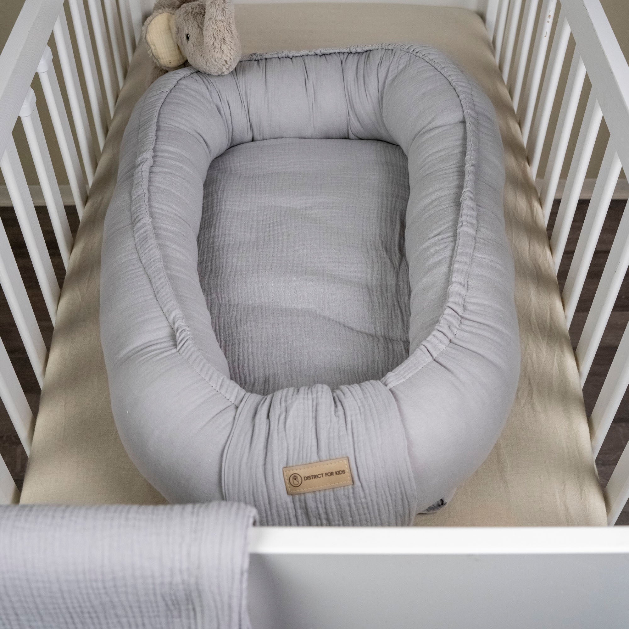 Babynestchen Musselin – Weicher mitwachsender Baby Kokon - Babynestchen