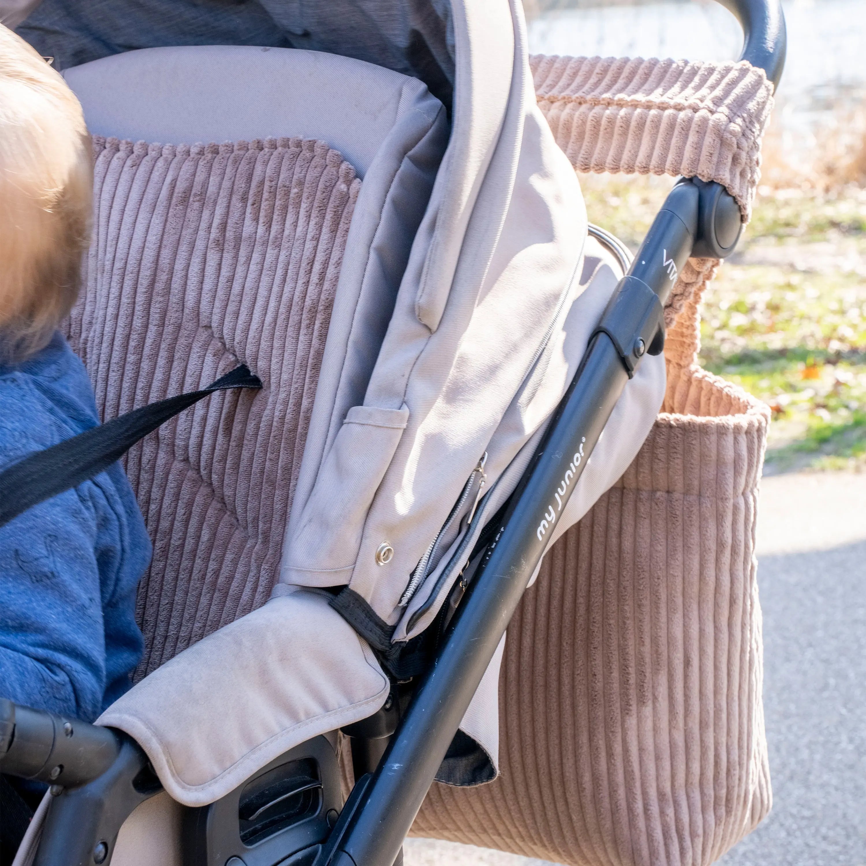 Sitzauflage Cord für den Kinderwagen Cord -universell passend - Sitzauflage
