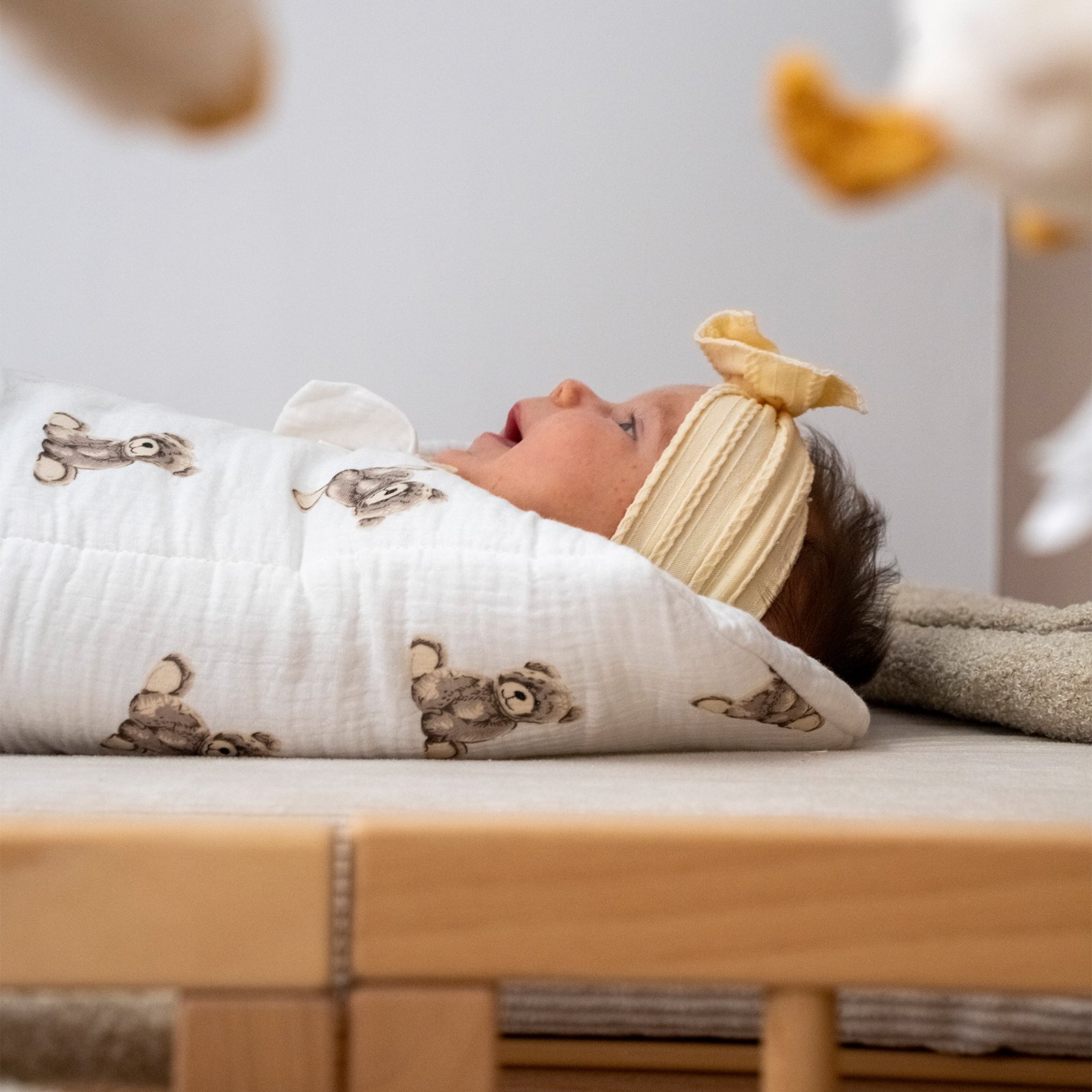 Pucksack Musselin Teddybär mitwachsend – Ganzjahres Babyschlafsack ab Geburt - Pucksack