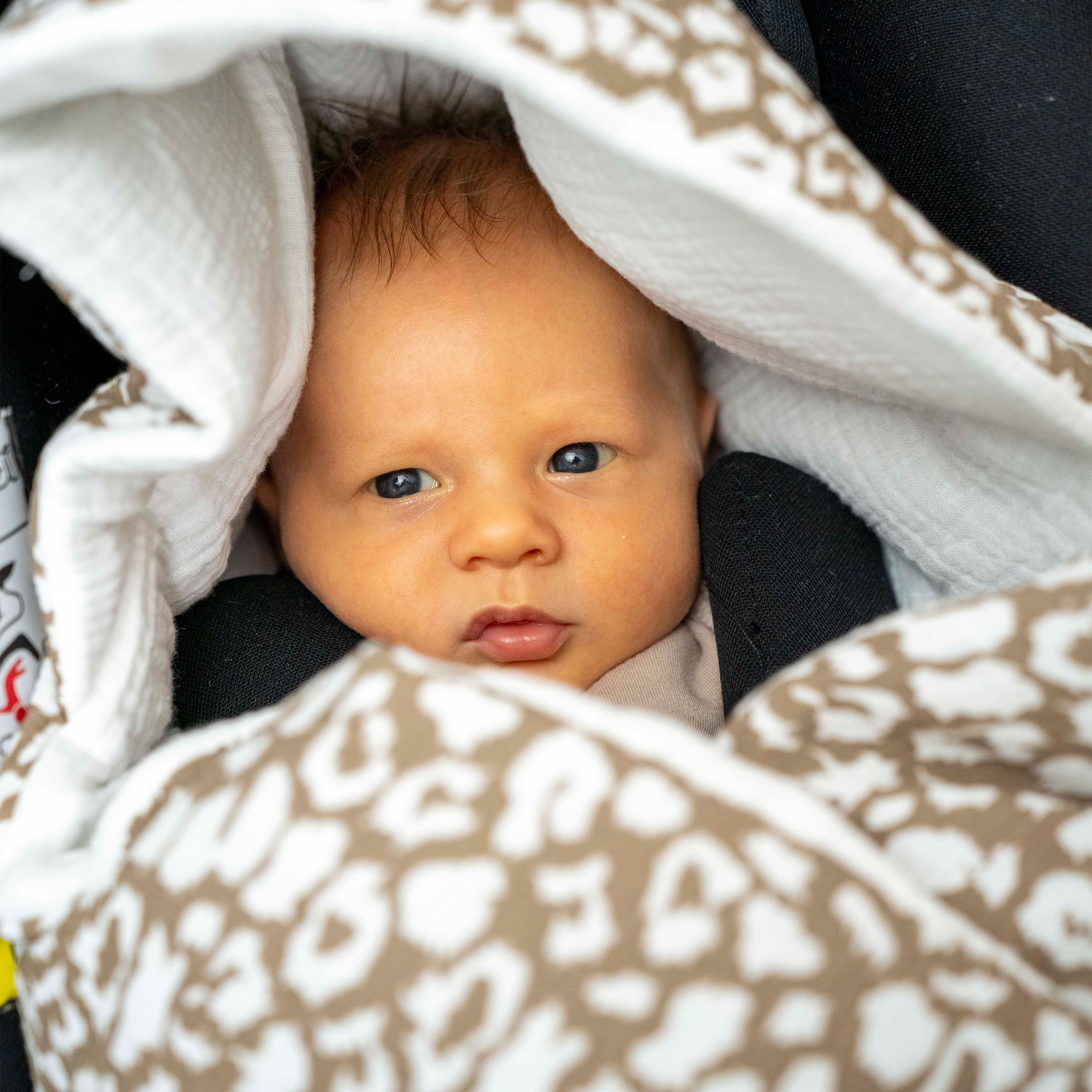 Einschlagdecke Musselin Leopard – Perfekt für Autoschale Ganzjährig - Einschlagdecke Autoschale