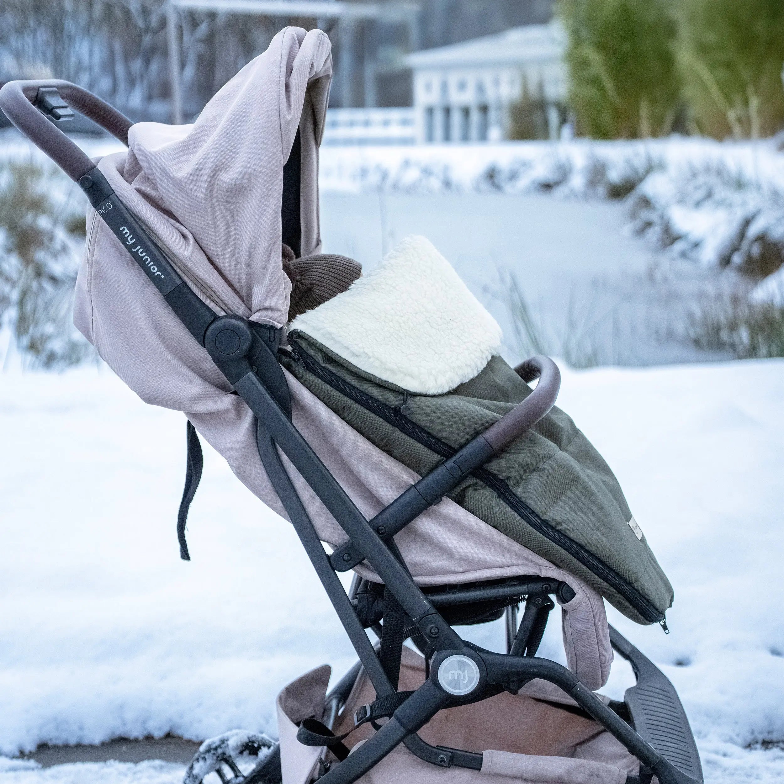 Winterfußsack wasserabweisend Innenfutter aus Merinowolle - Kinderwagen District for Kids