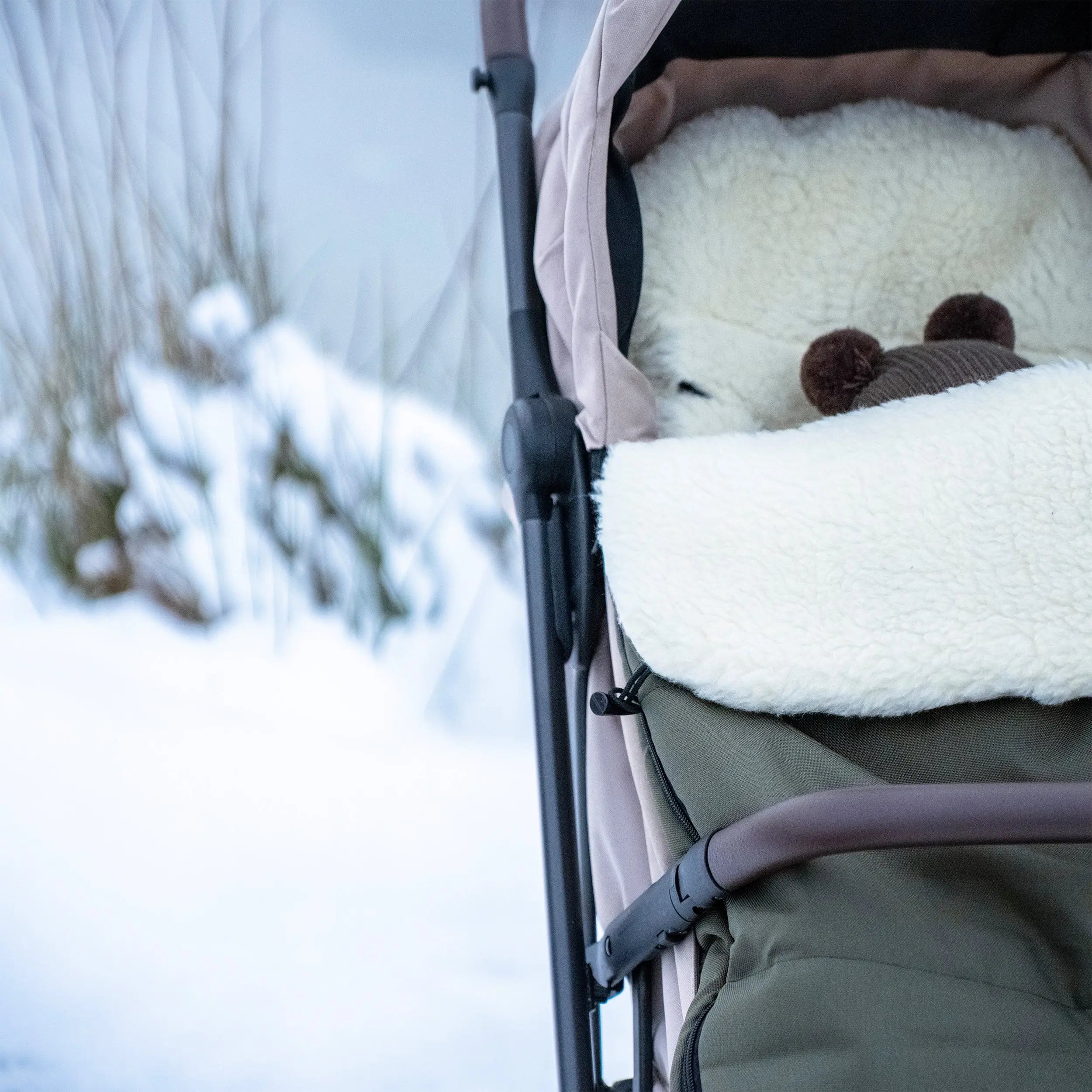 Winterfußsack wasserabweisend Innenfutter aus Merinowolle - Kinderwagen District for Kids