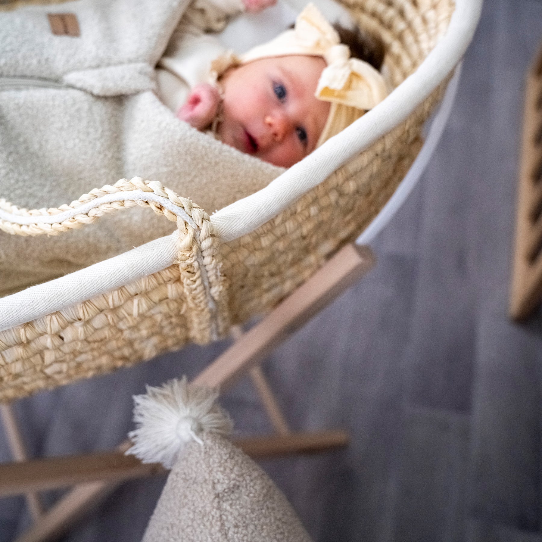 Pucksack Teddystoff Boucle mitwachsend - Nachhaltiger Babyschlafsack - Pucksack