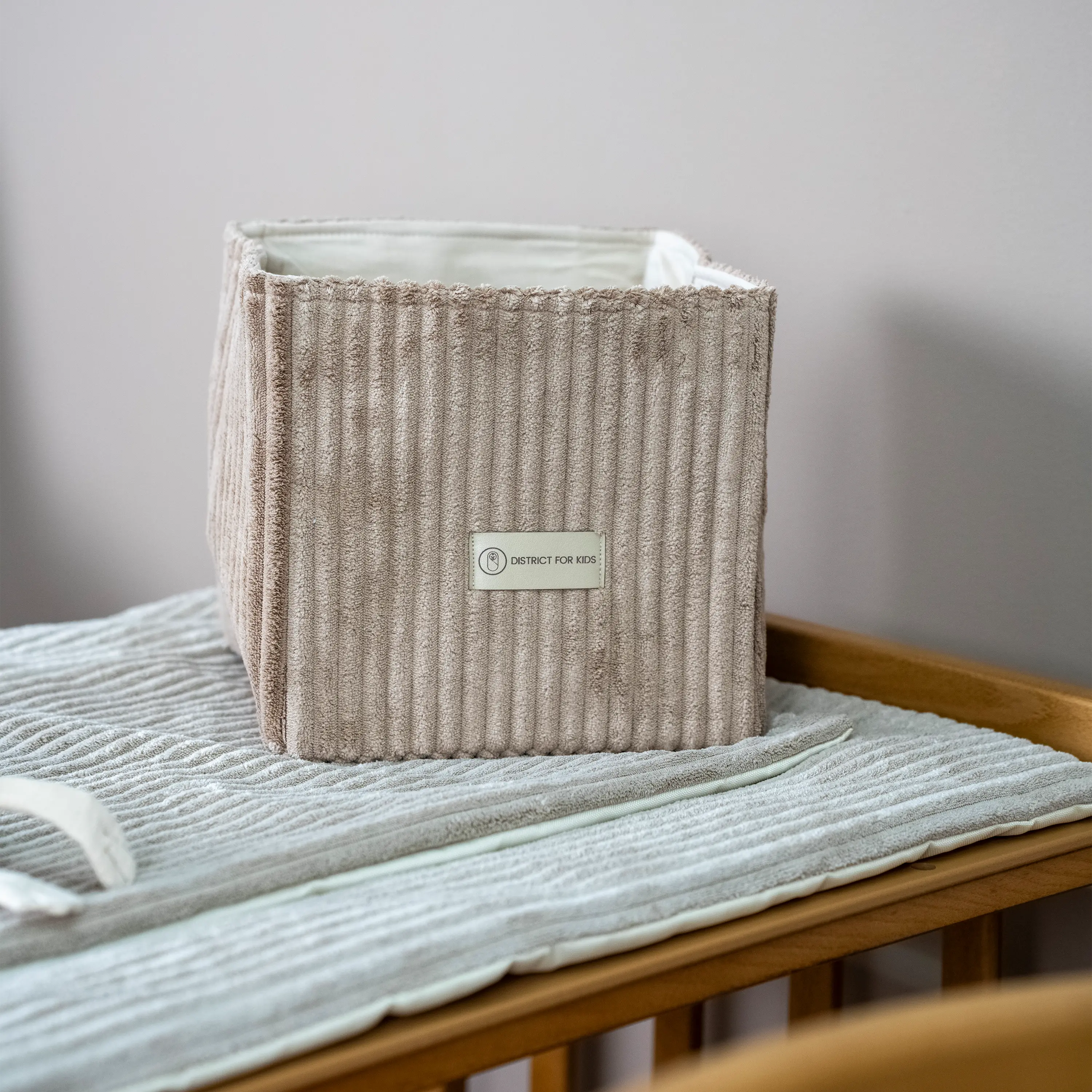 Wickeltisch-Korb Cord – praktisches Utensilo für Wickeltisch & Babyzimmer District for Kids