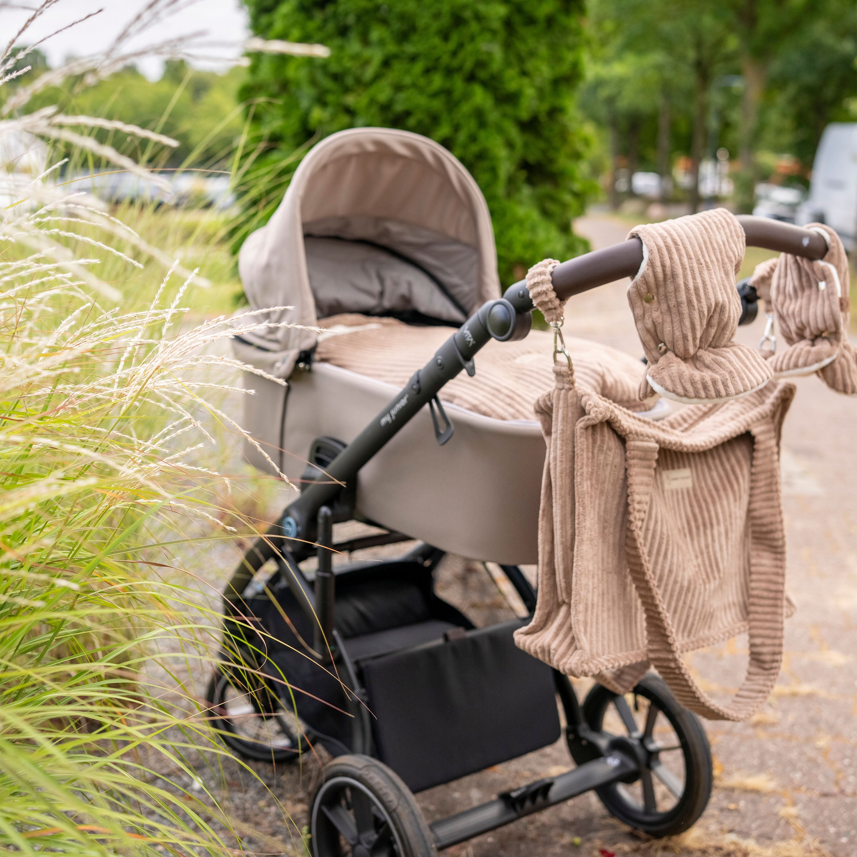 Handschuhe Cord für den Kinderwagen - Handwärmer - Winterfußsack