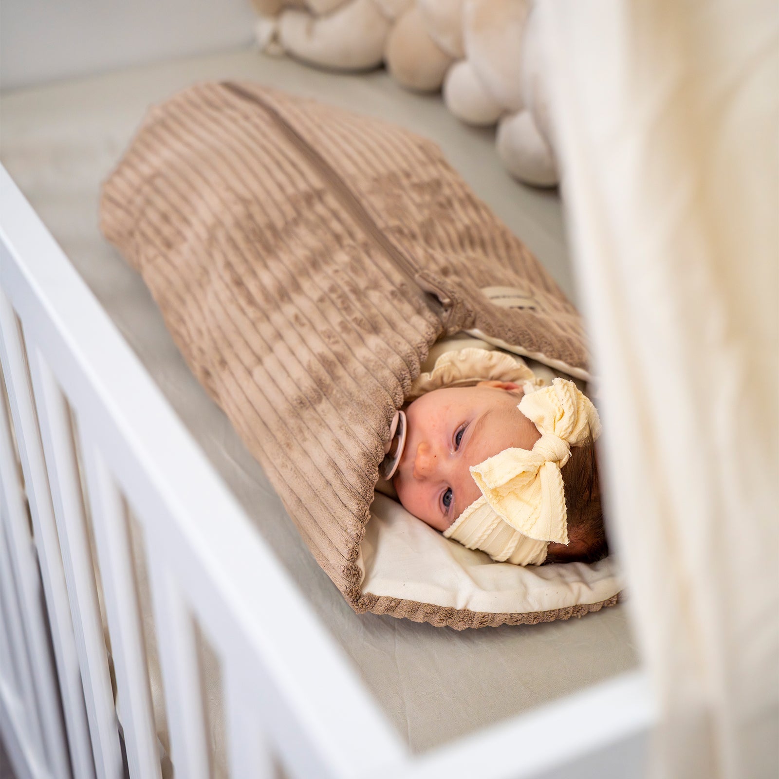 Pucksack Cord mitwachsend - Wärmender Ganzjahres Babyschlafsack - Pucksack