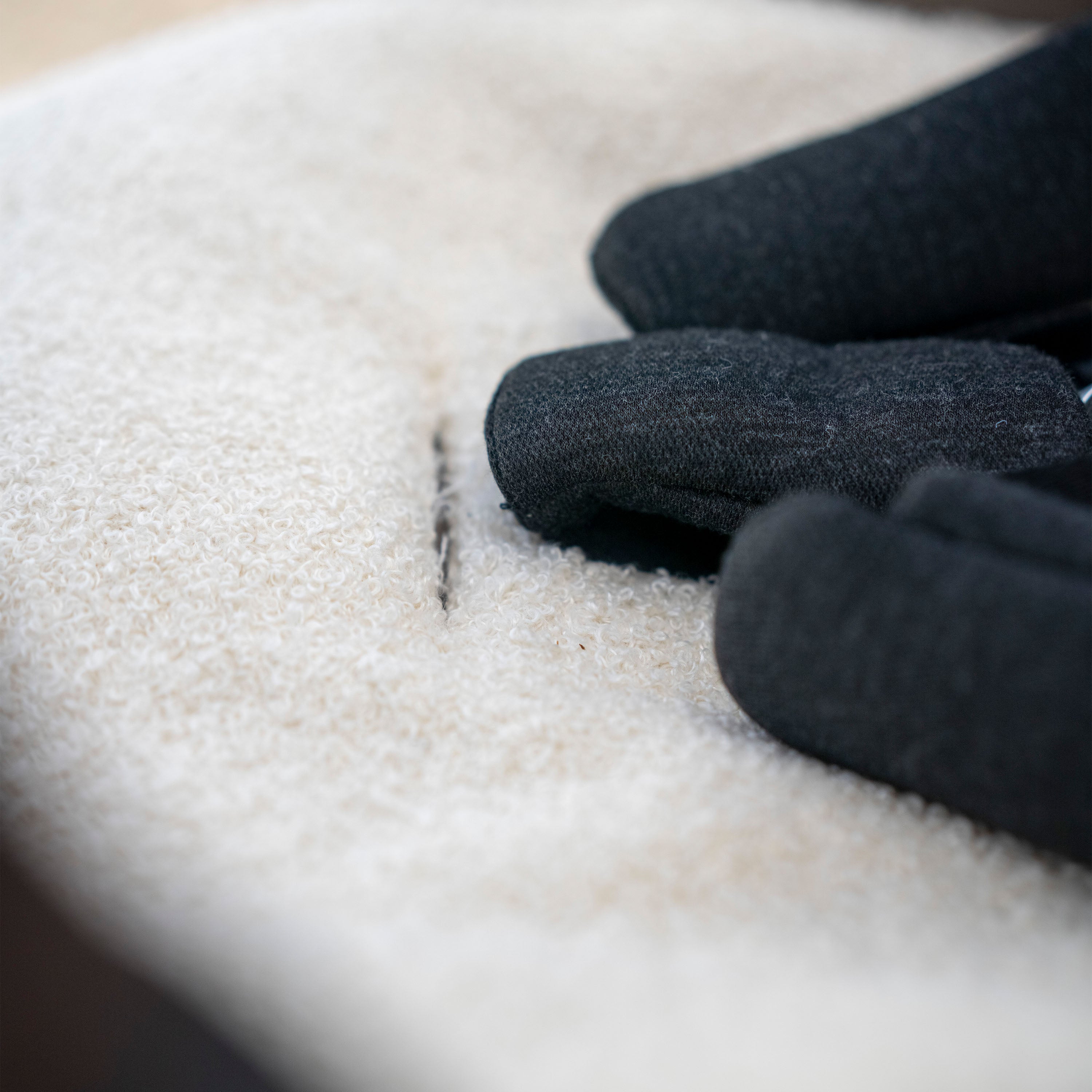 Sitzauflage Teddystoff Boucle für den Kinderwagen - universell passend - Sitzauflage