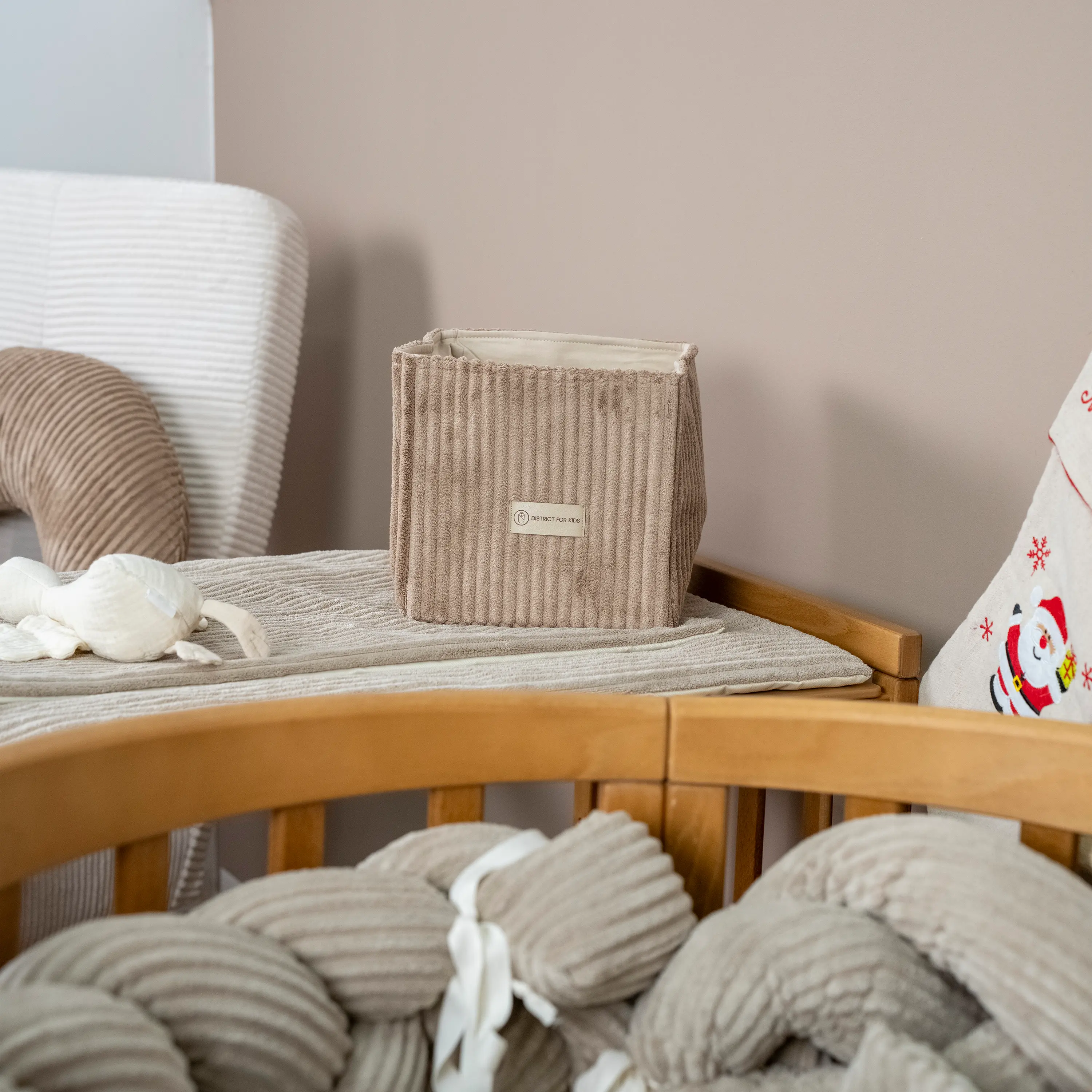 Wickeltisch-Korb Cord – praktisches Utensilo für Wickeltisch & Babyzimmer District for Kids