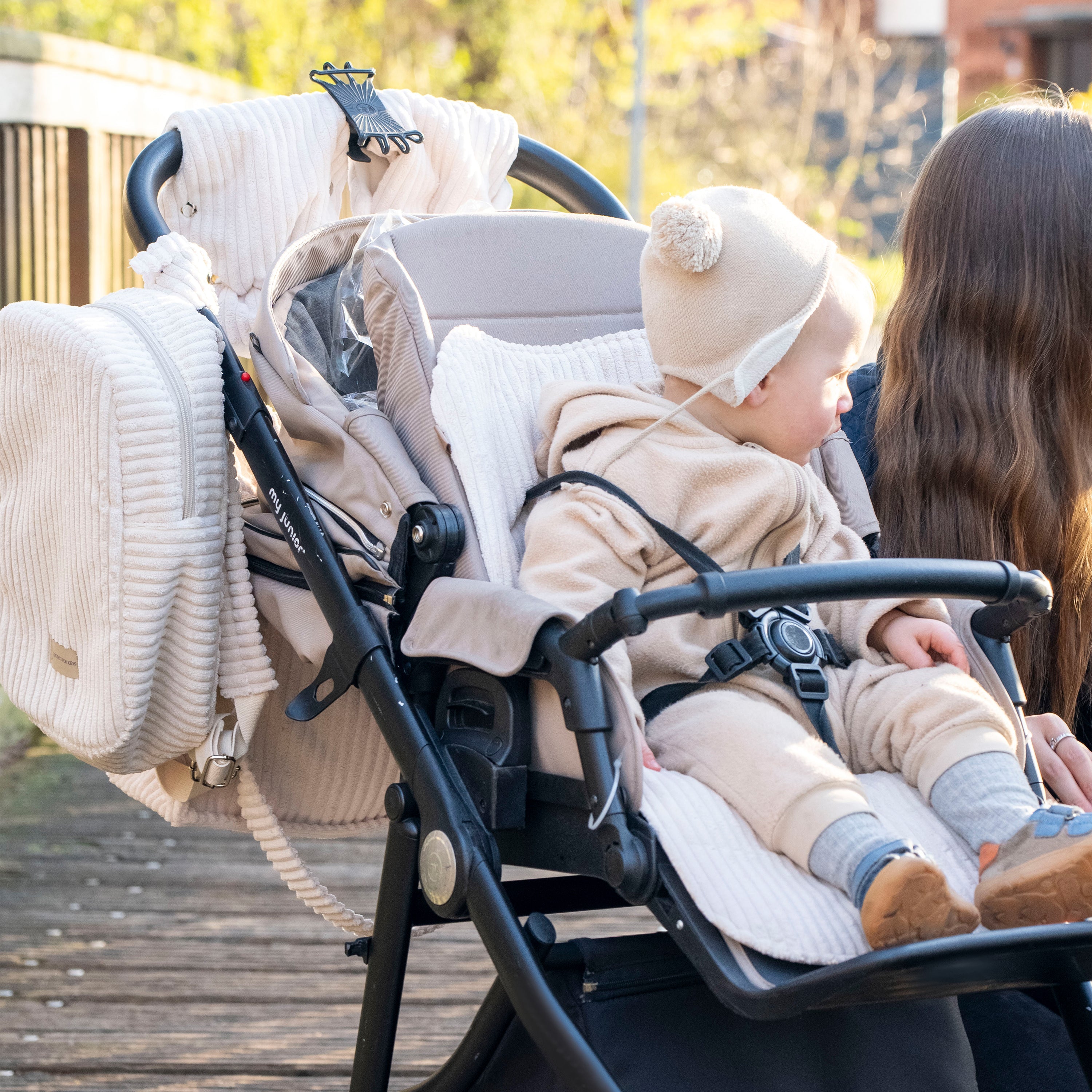 Sitzauflage Cord für den Kinderwagen Cord -universell passend - Sitzauflage