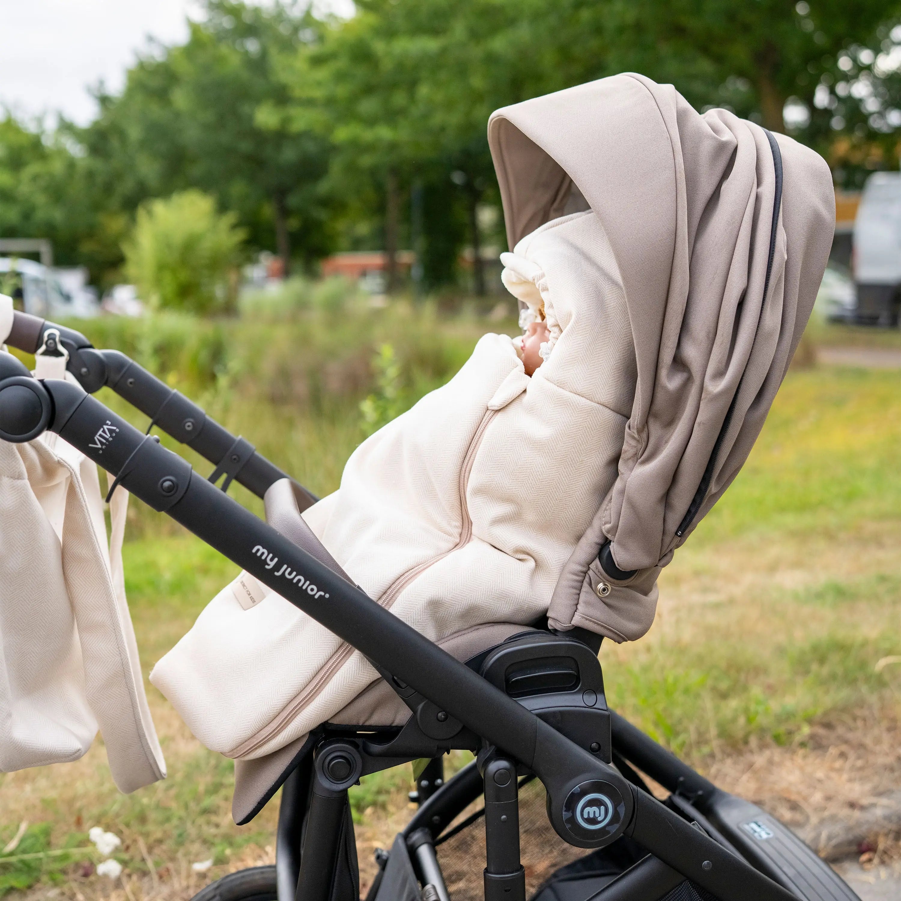 Winterfußsack Kaschmir – luxuriös & warm für Kinderwagen & Autoschale - Winterfußsack